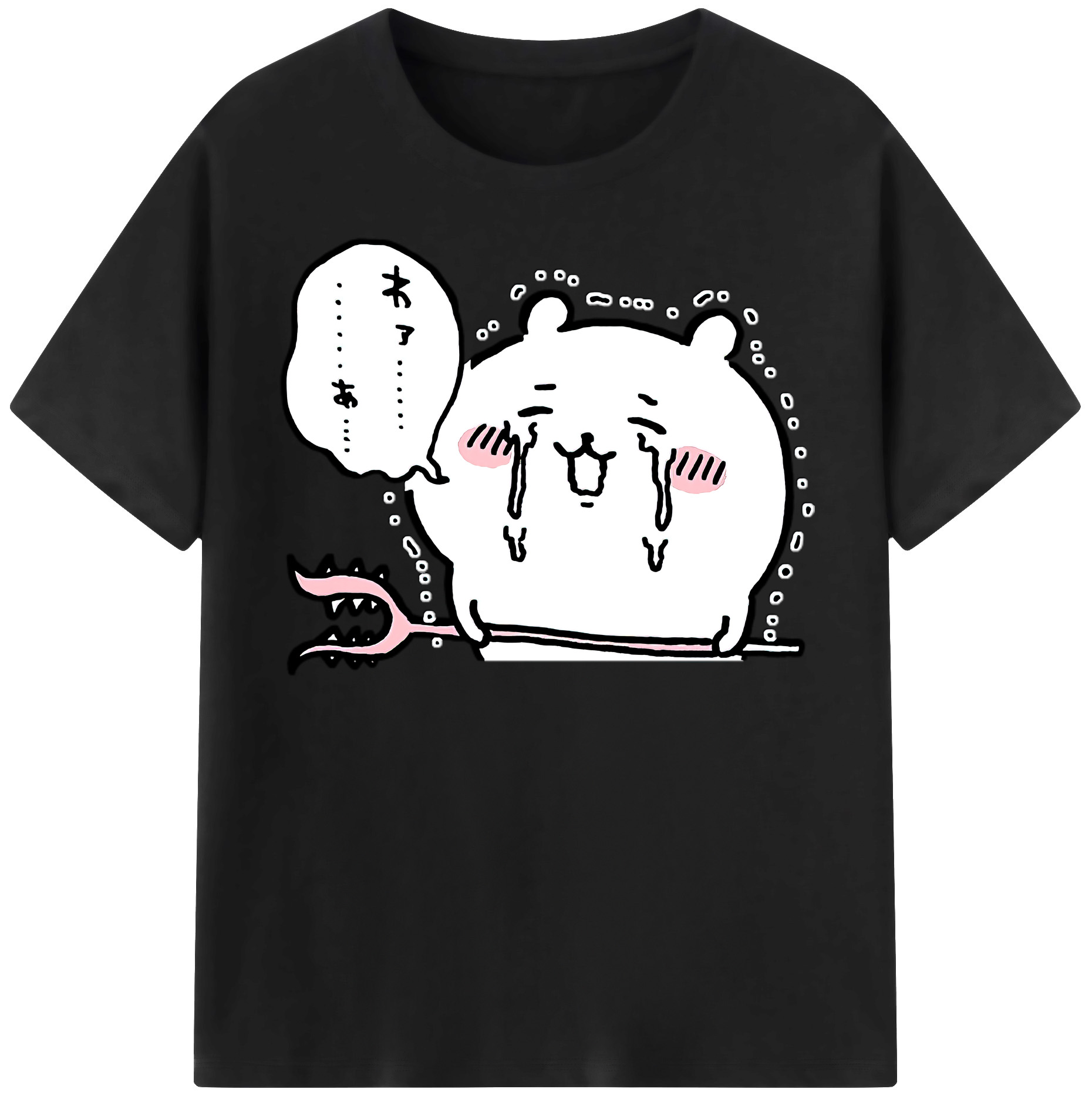 （画像用） ちいかわ ちいかわ Chii-kawa chiikawa レディースカジュアルプリントTシャツ（綿100％）
