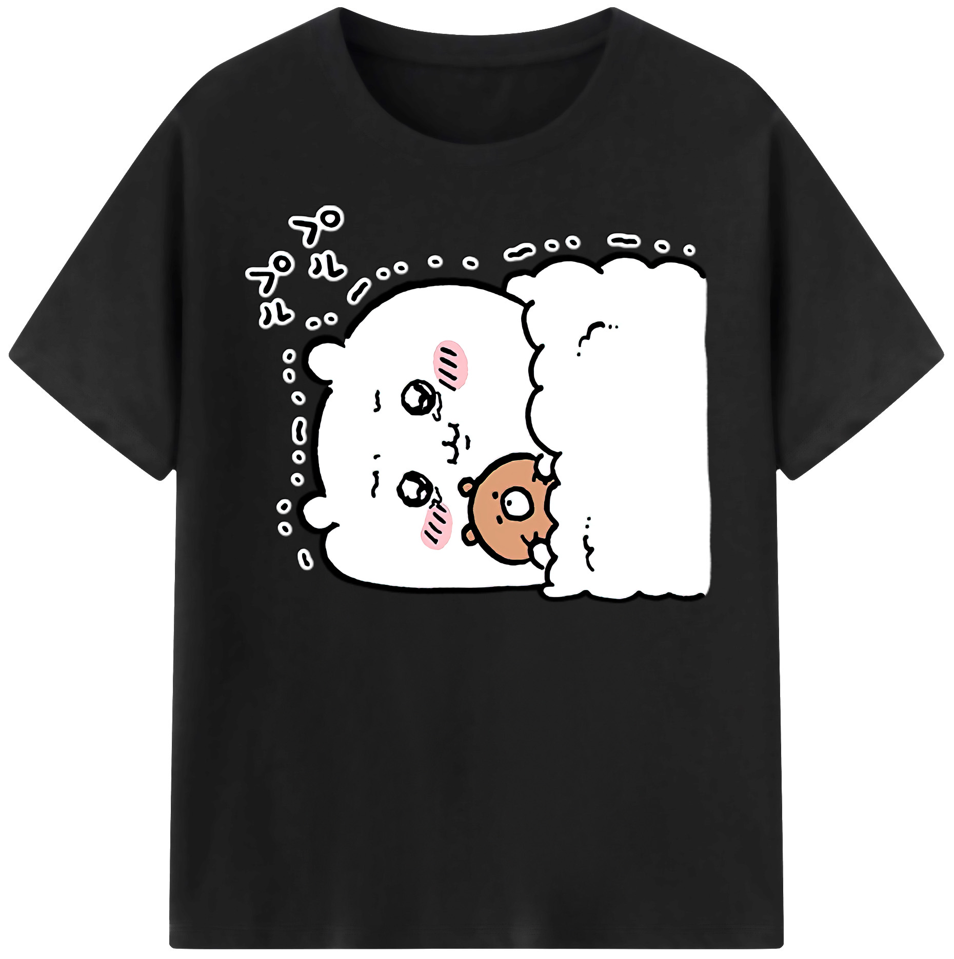 （画像用） ちいかわ ちいかわ Chii-kawa chiikawa レディースカジュアルプリントTシャツ（綿100％）