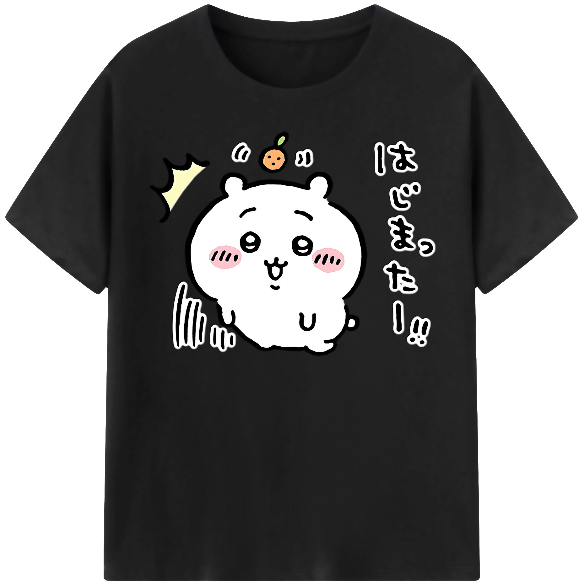 （画像用） ちいかわ ちいかわ Chii-kawa chiikawa レディースカジュアルプリントTシャツ（綿100％）