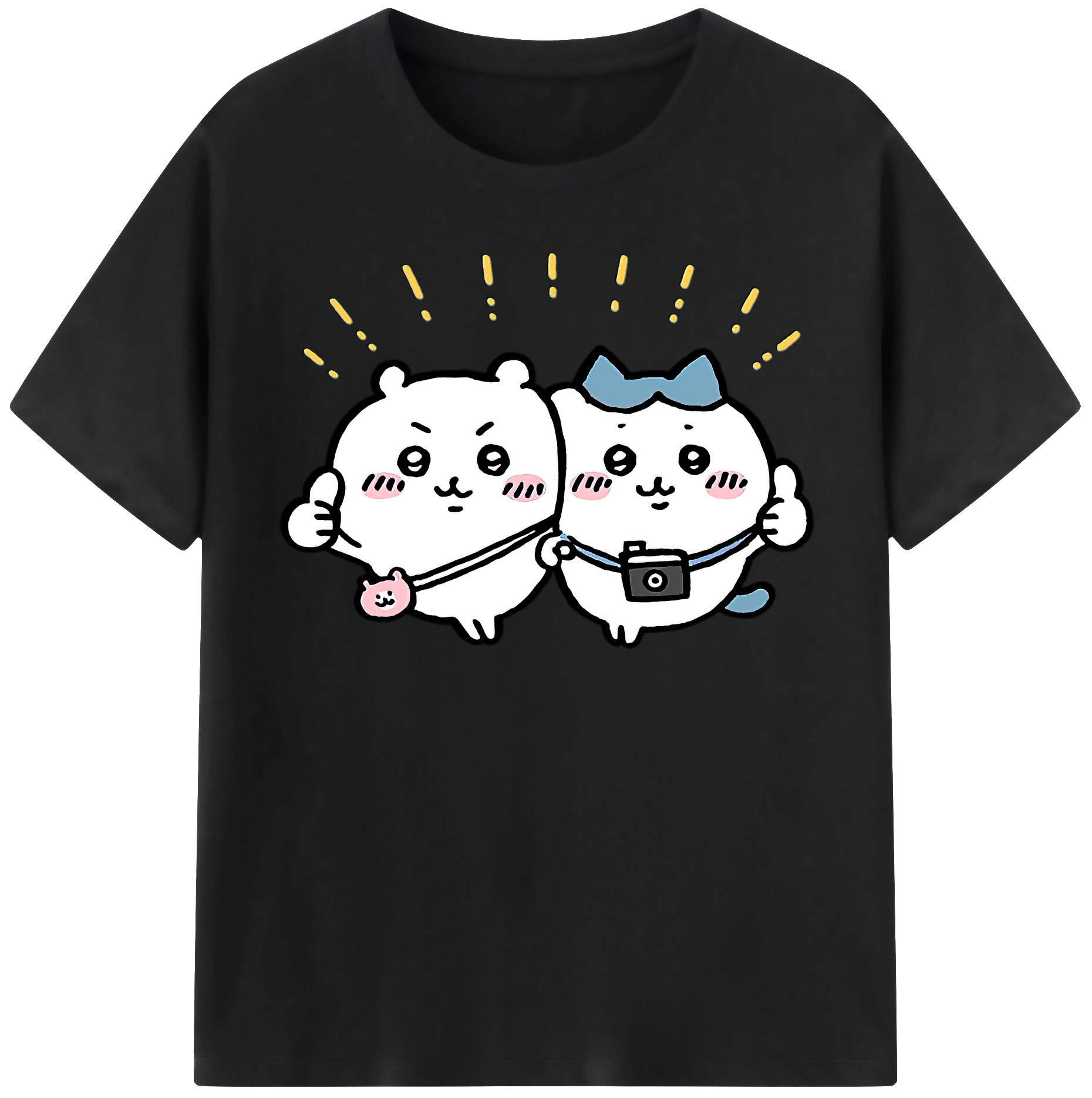 （画像用） ちいかわ ちいかわ Chii-kawa chiikawa レディースカジュアルプリントTシャツ（綿100％）