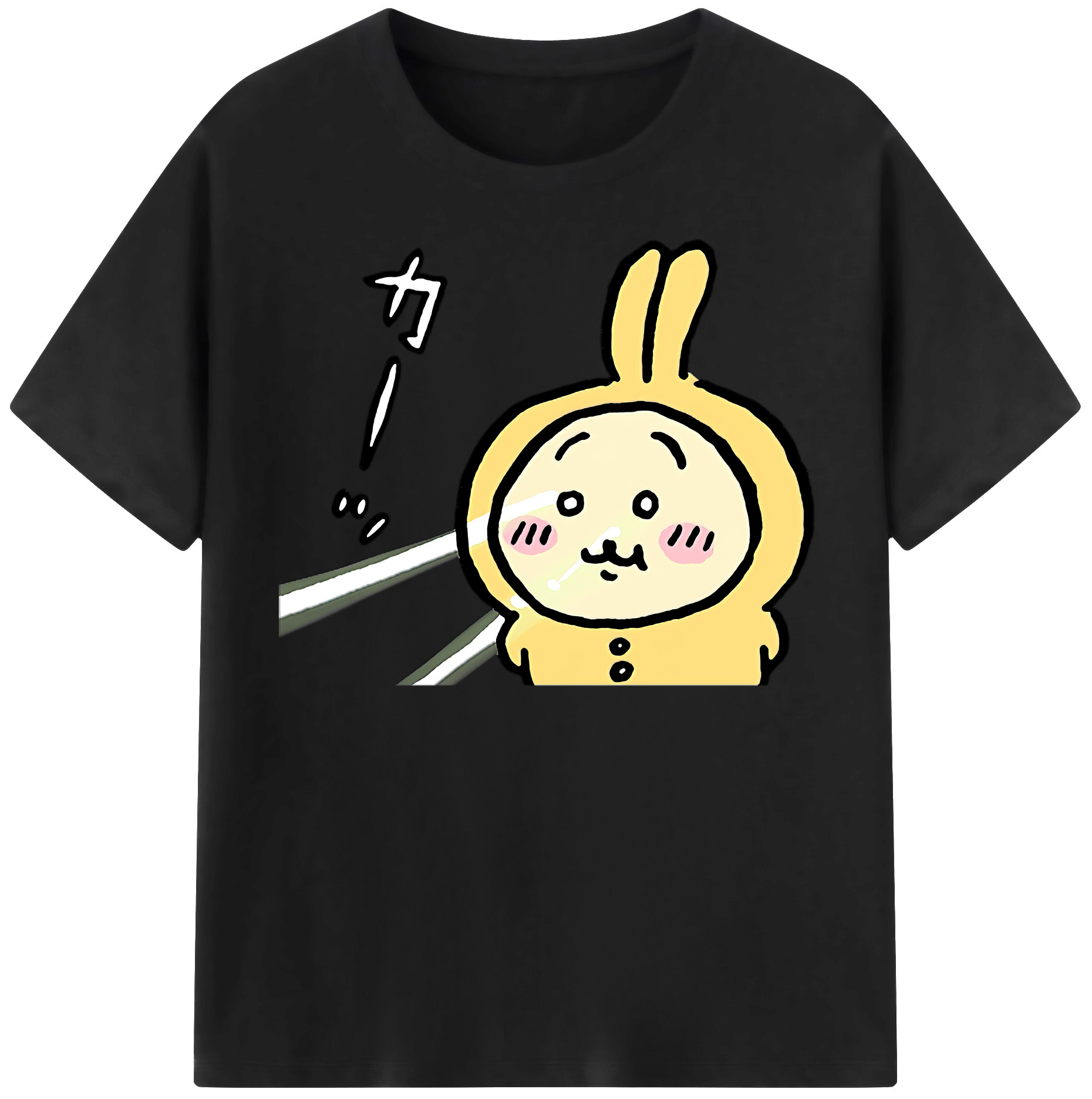 （画像用） ちいかわ うさぎ Chii-kawa usagi レディースカジュアルプリントTシャツ（綿100％）