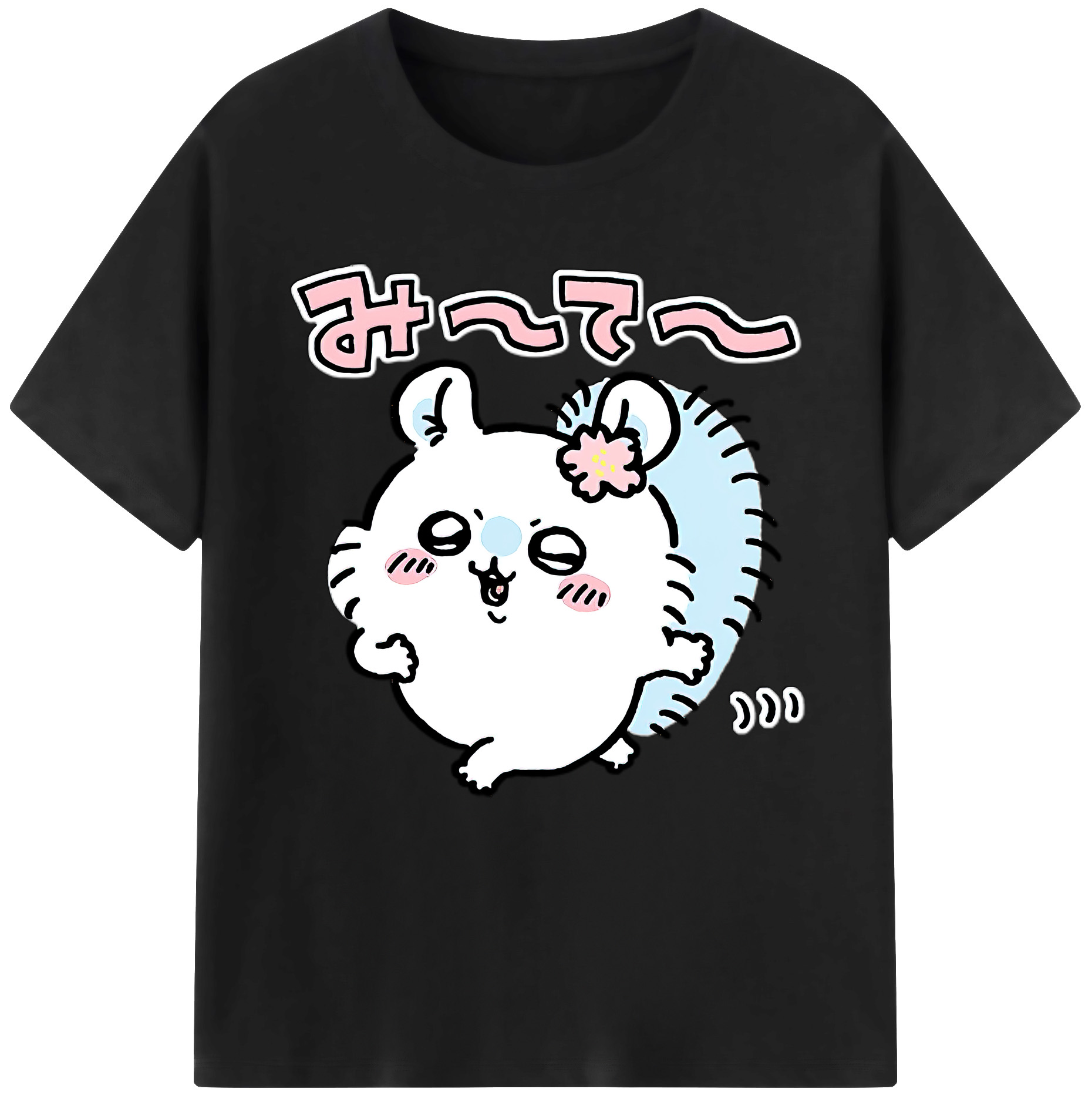 （画像用） ちいかわ モモンガ Chii-kawa Momonga レディースカジュアルプリントTシャツ（綿100％）