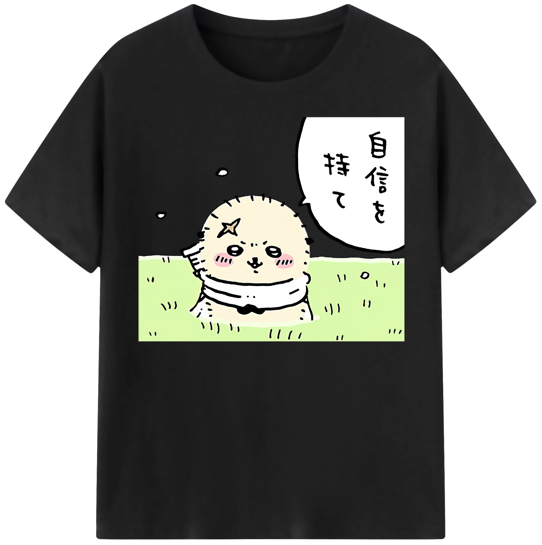 （画像用） ちいかわ ラッコ Chii-kawa Sea otter レディースカジュアルプリントTシャツ（綿100％）