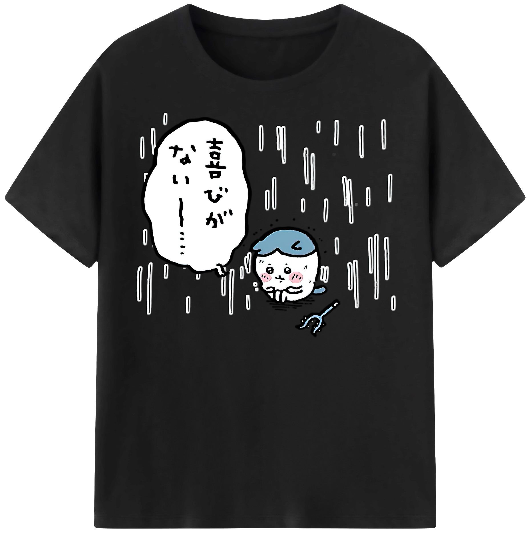 （画像用） ちいかわ ハチワレ Chii-kawa hachiware レディースカジュアルプリントTシャツ（綿100％）
