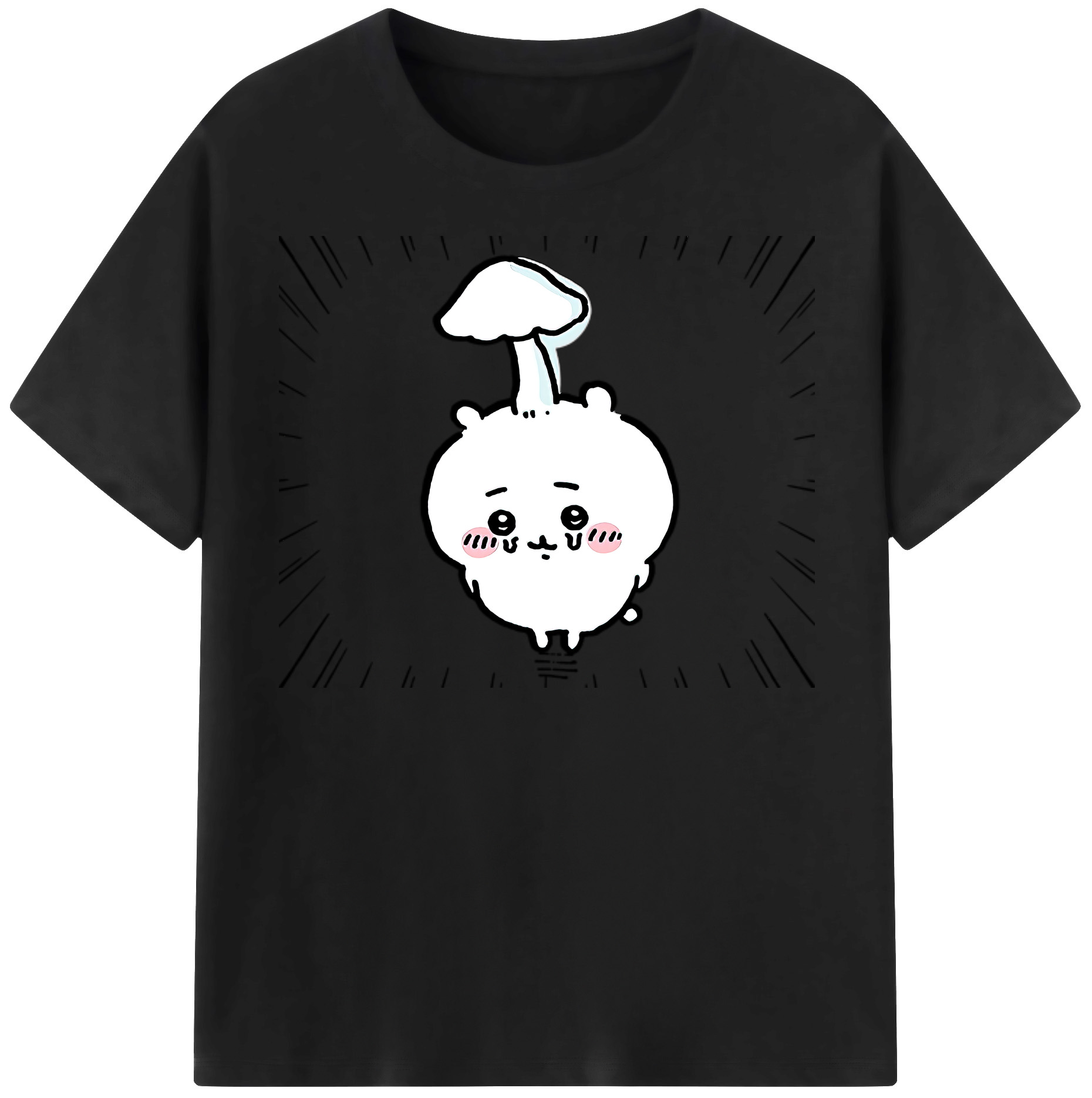 （画像用） ちいかわ ちいかわ Chii-kawa chiikawa レディースカジュアルプリントTシャツ（綿100％）