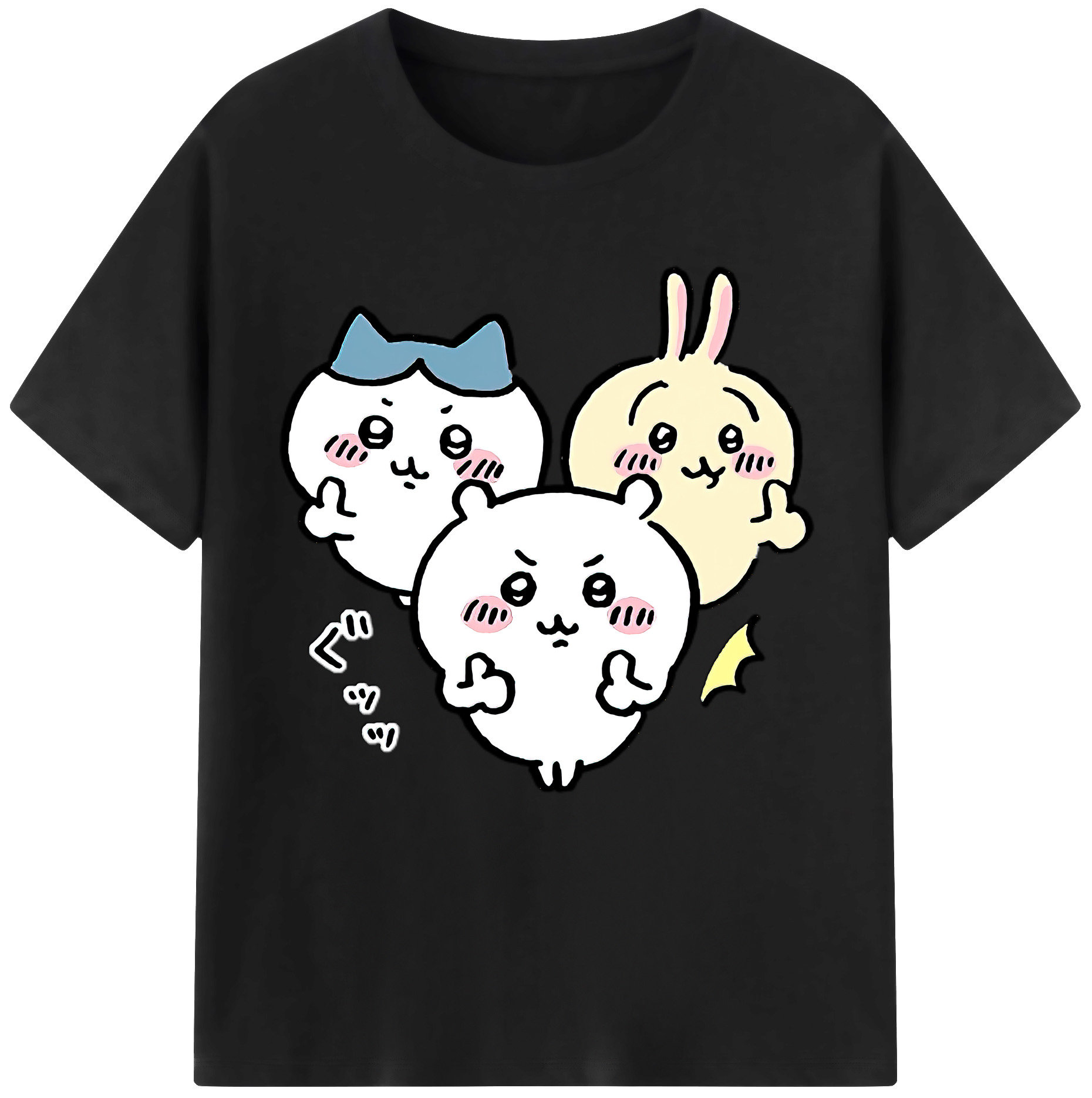 （画像用） ちいかわ うさぎ Chii-kawa usagi レディースカジュアルプリントTシャツ（綿100％）