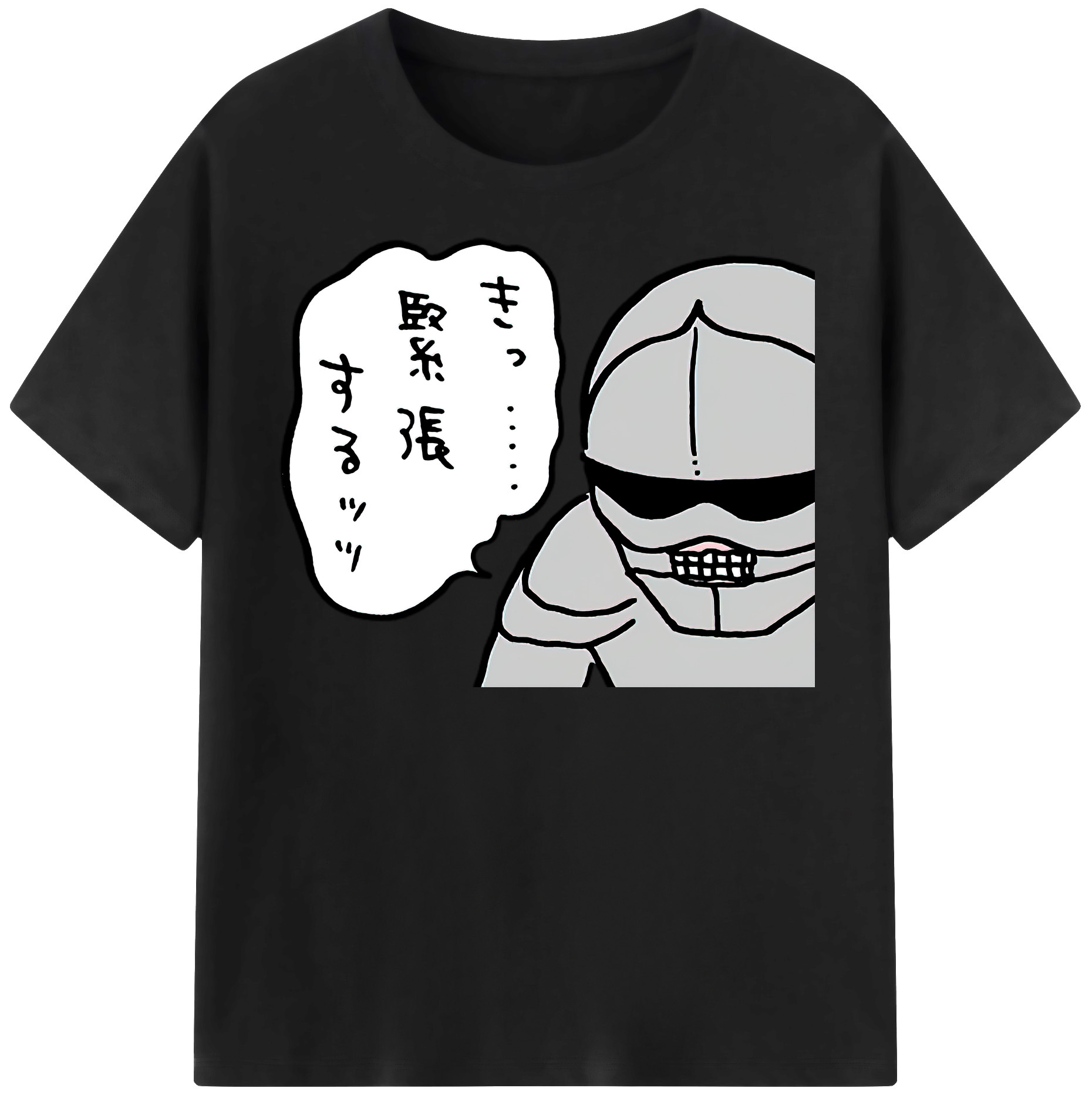 （画像用） ちいかわ 労働の鎧さん Chii-kawa Mr. Armor of Labor レディースカジュアルプリントTシャツ（綿100％）