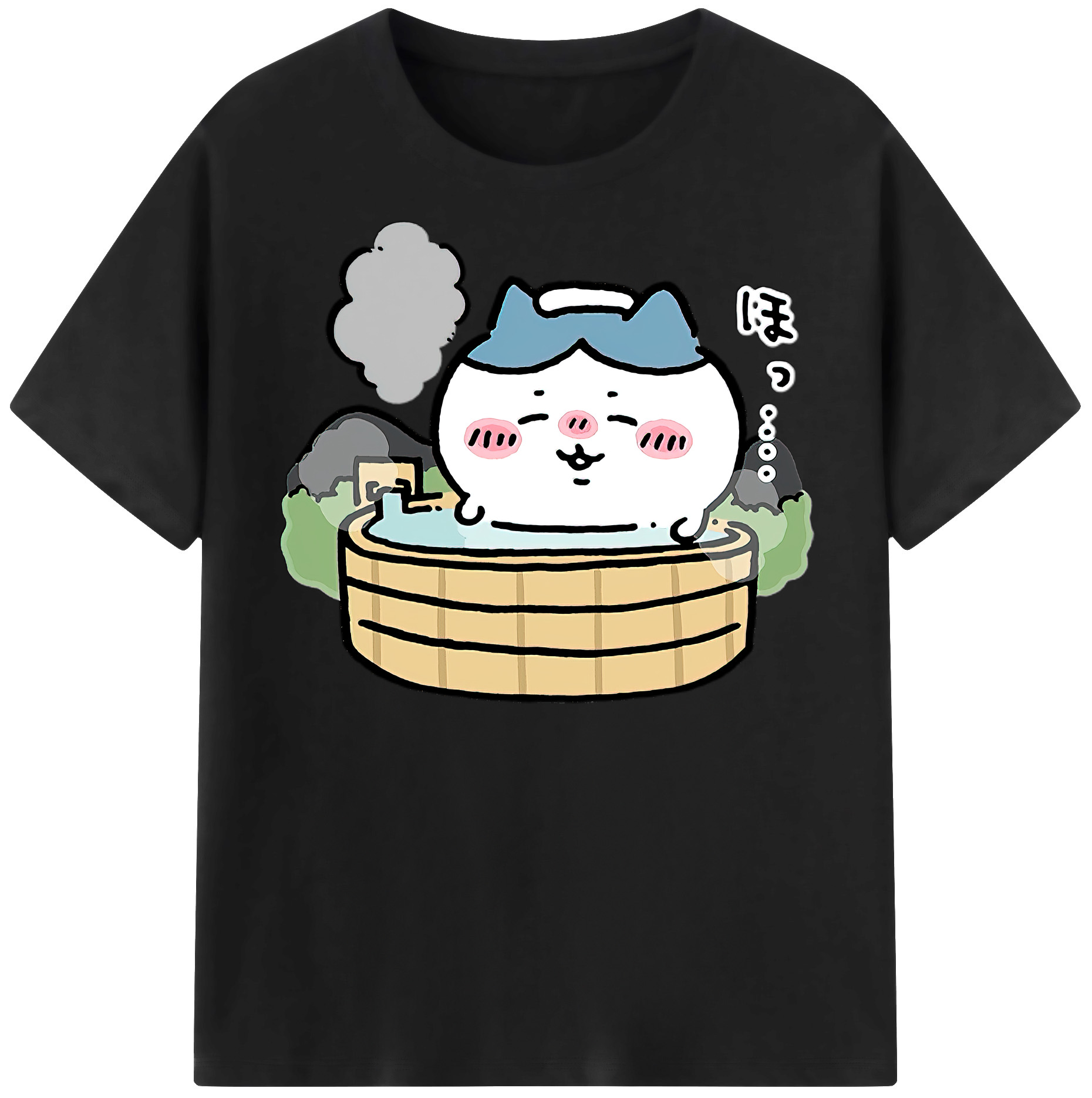 （画像用） ちいかわ ハチワレ Chii-kawa hachiware レディースカジュアルプリントTシャツ（綿100％）