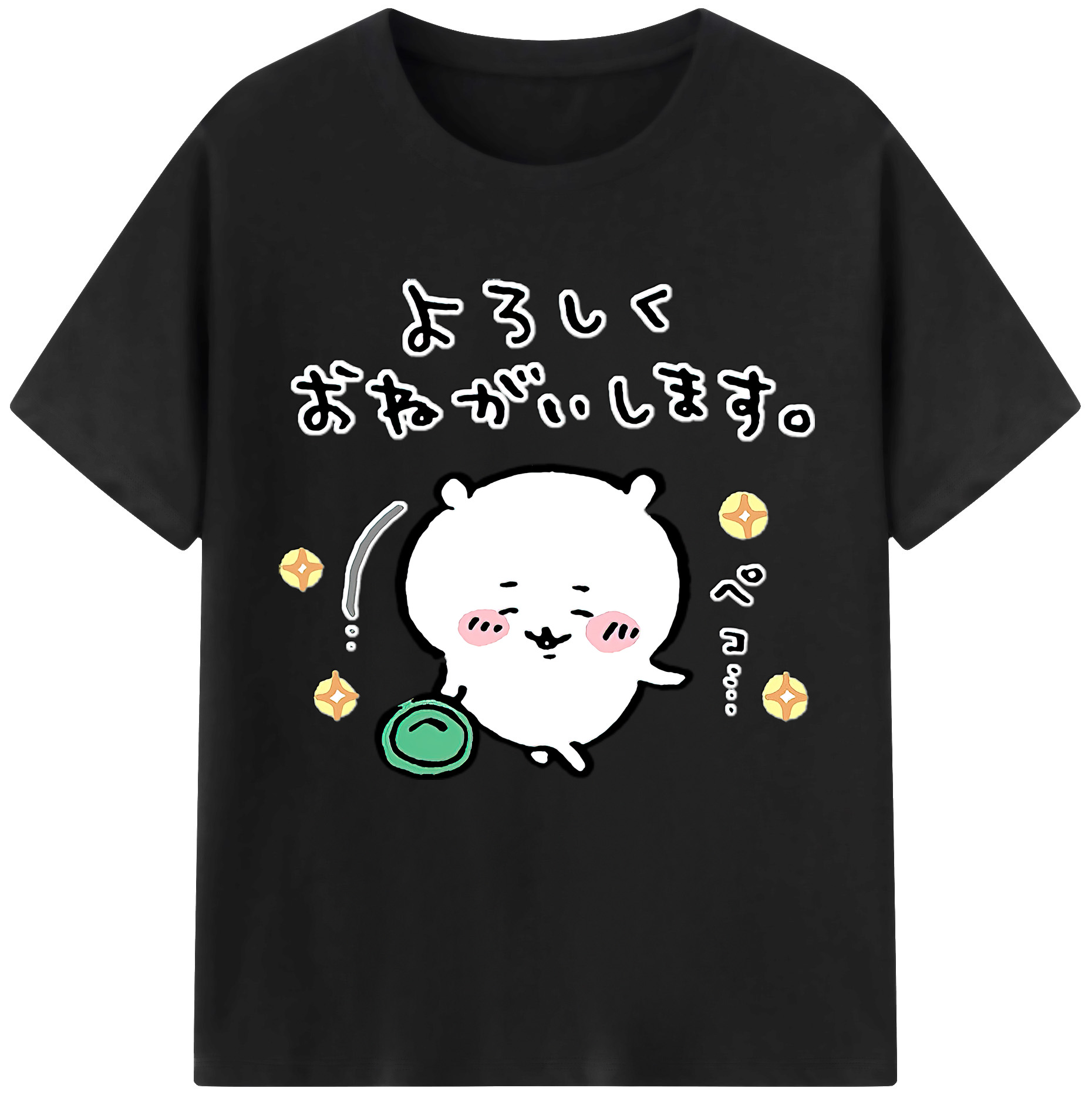 （画像用） ちいかわ ちいかわ Chii-kawa chiikawa レディースカジュアルプリントTシャツ（綿100％）
