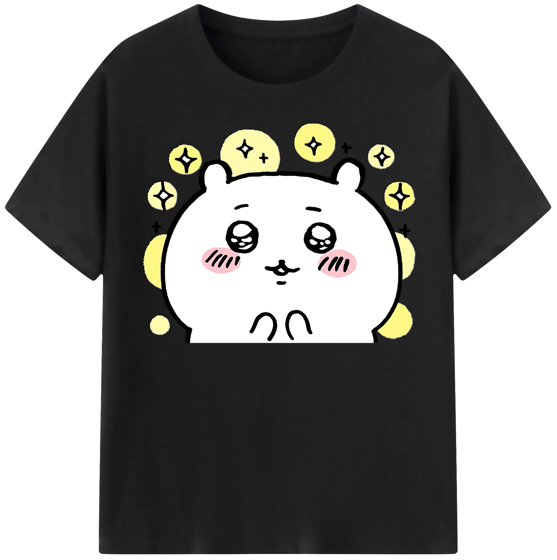 （画像用） ちいかわ ちいかわ Chii-kawa chiikawa レディースカジュアルプリントTシャツ（綿100％）