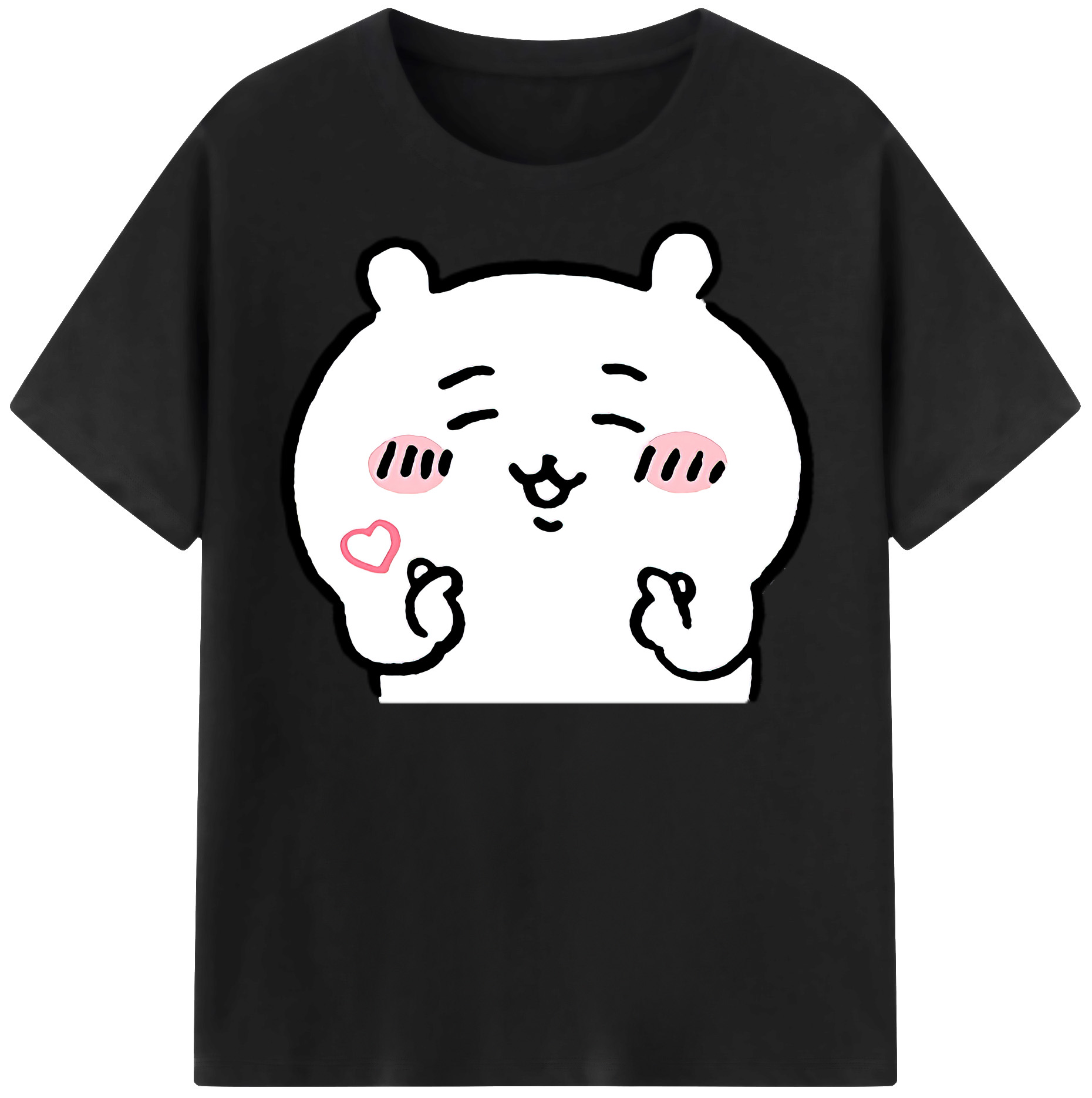 （画像用） ちいかわ ちいかわ Chii-kawa chiikawa レディースカジュアルプリントTシャツ（綿100％）