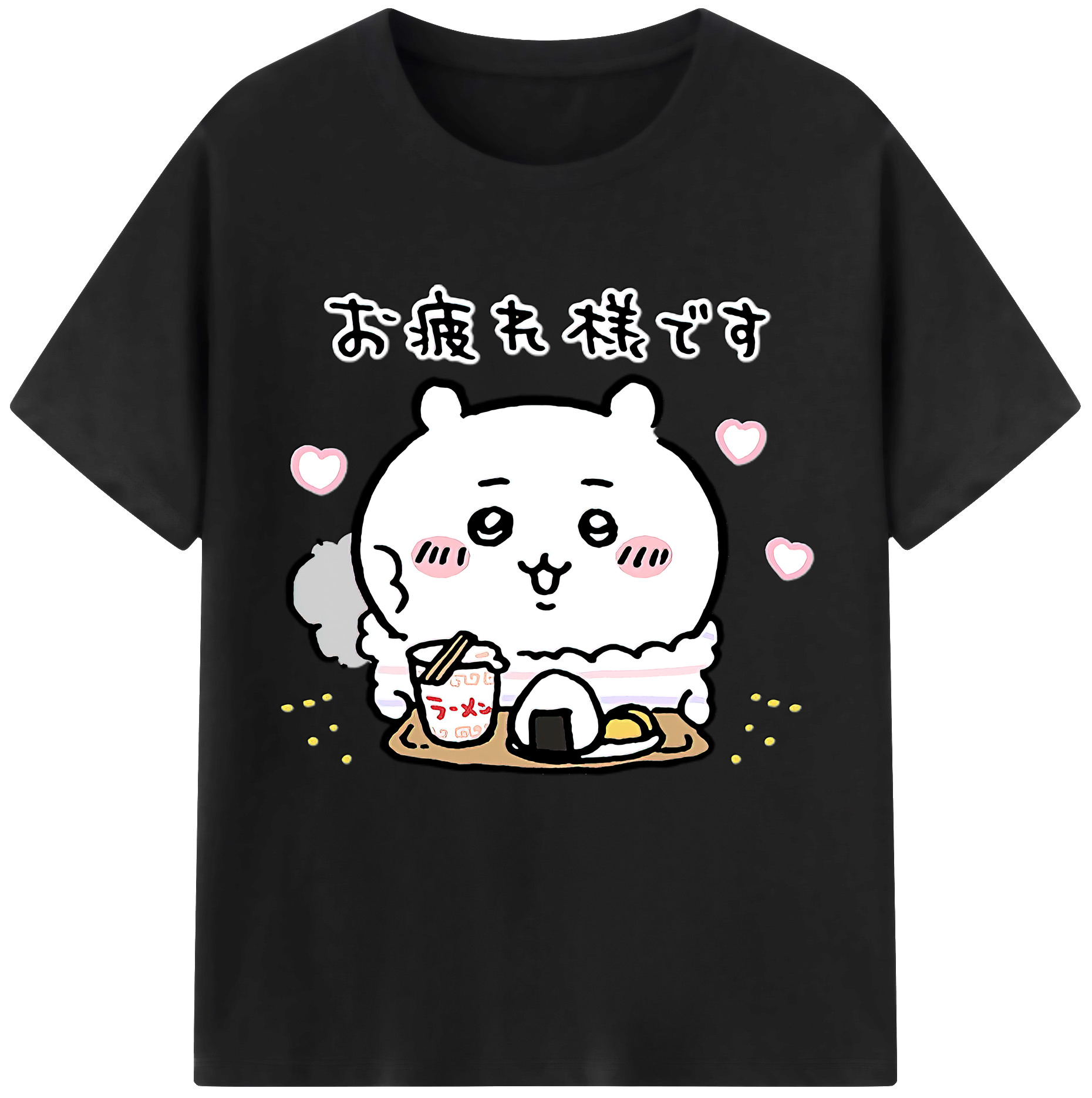 （画像用） ちいかわ ちいかわ Chii-kawa chiikawa レディースカジュアルプリントTシャツ（綿100％）