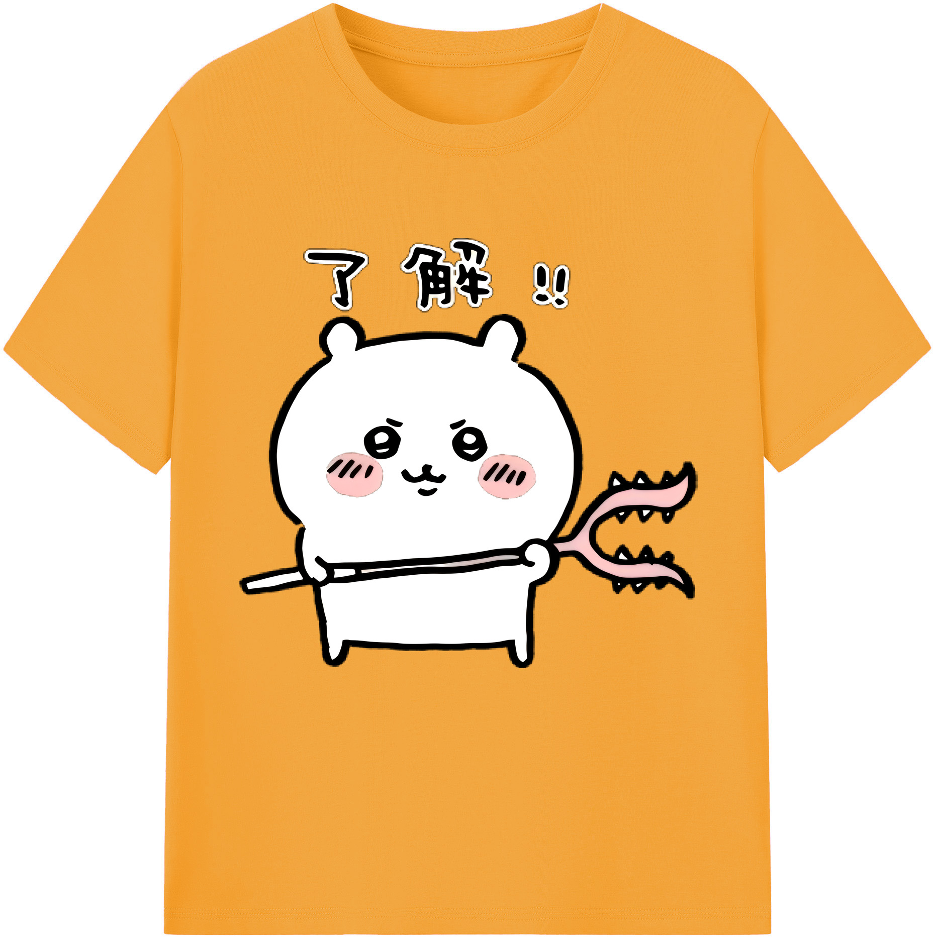 （画像用） ちいかわ ちいかわ Chii-kawa chiikawa レディースカジュアルプリントTシャツ（綿100％）