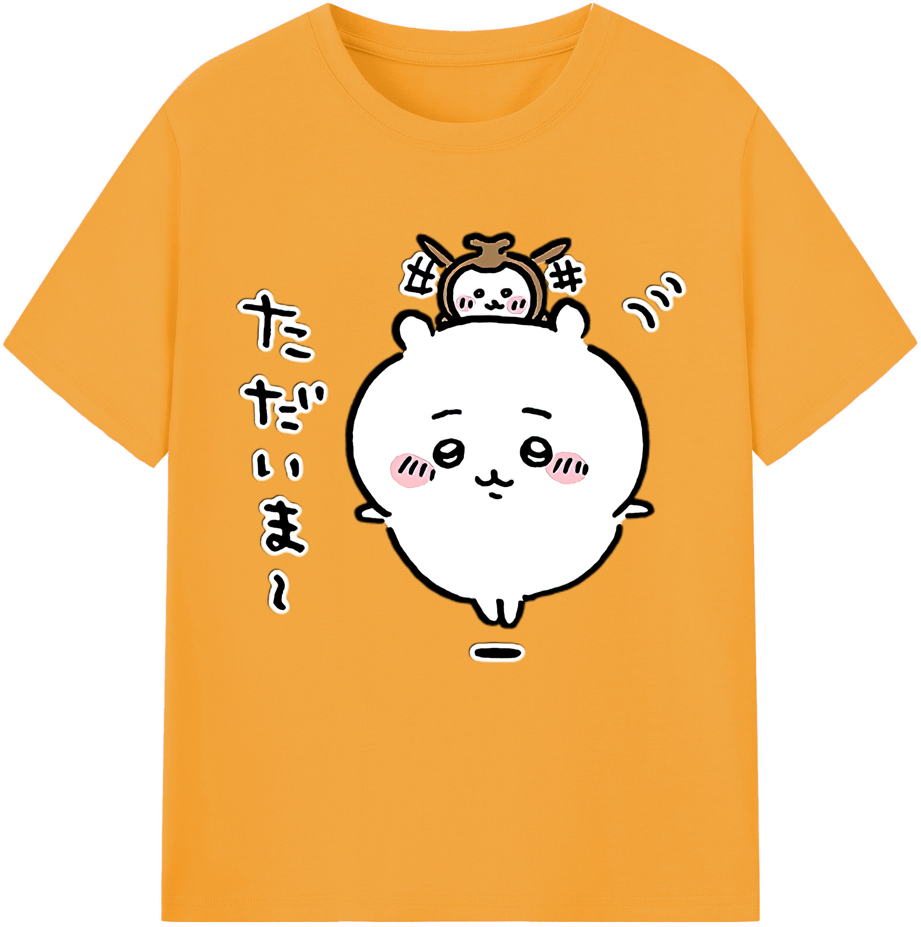 （画像用） ちいかわ ちいかわ Chii-kawa chiikawa レディースカジュアルプリントTシャツ（綿100％）