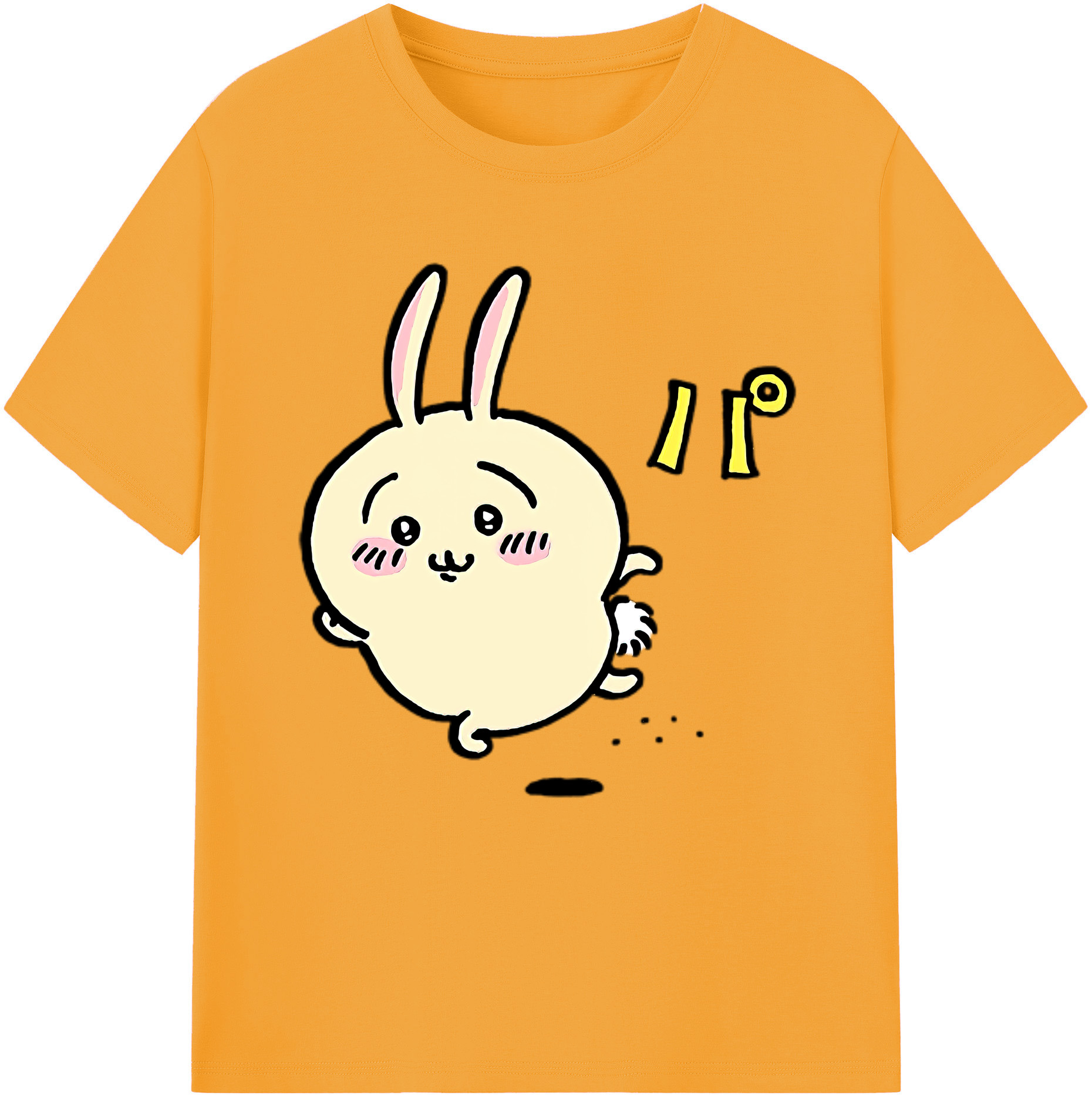 （画像用） ちいかわ うさぎ Chii-kawa usagi レディースカジュアルプリントTシャツ（綿100％）