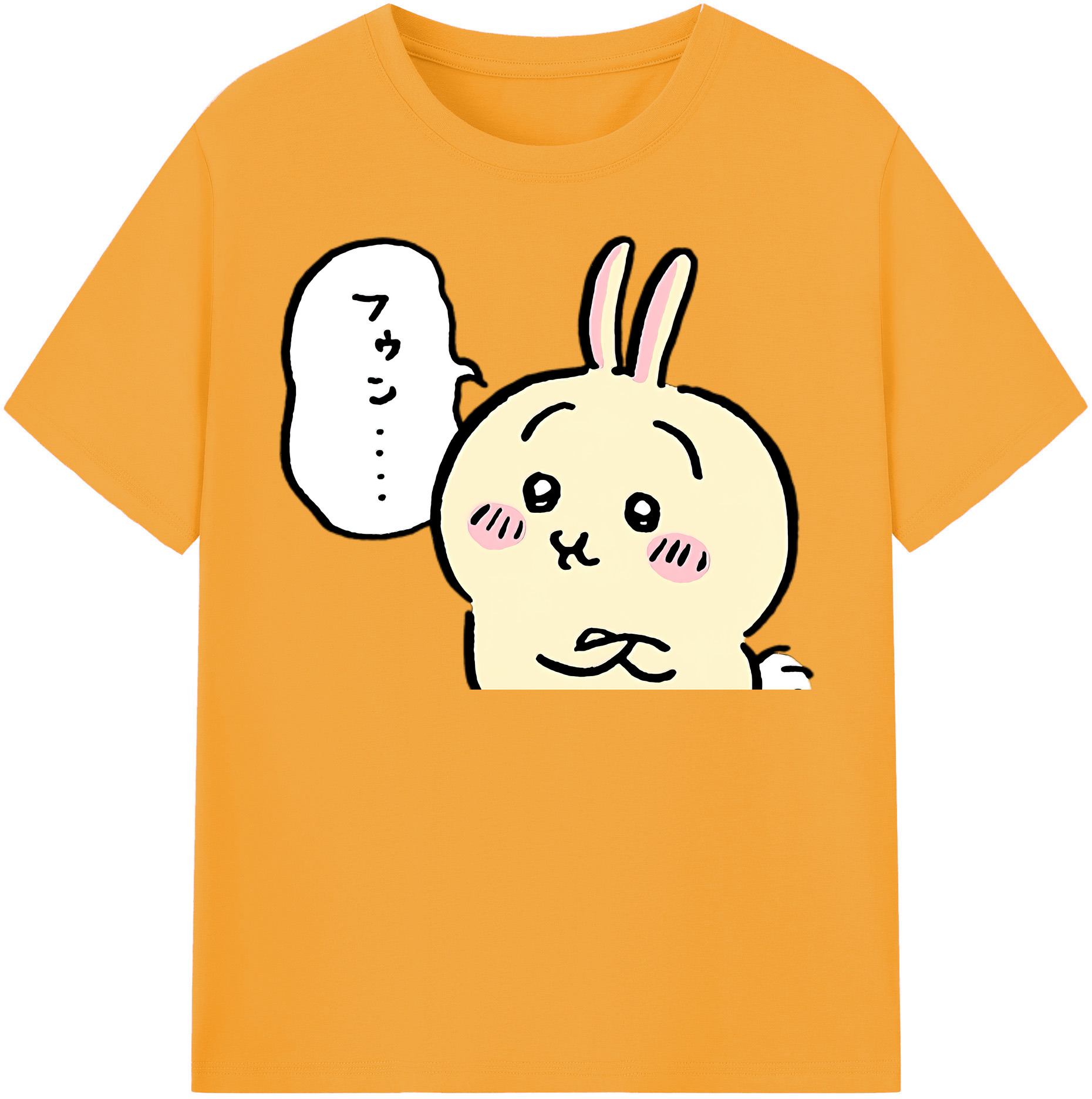 （画像用） ちいかわ うさぎ Chii-kawa usagi レディースカジュアルプリントTシャツ（綿100％）