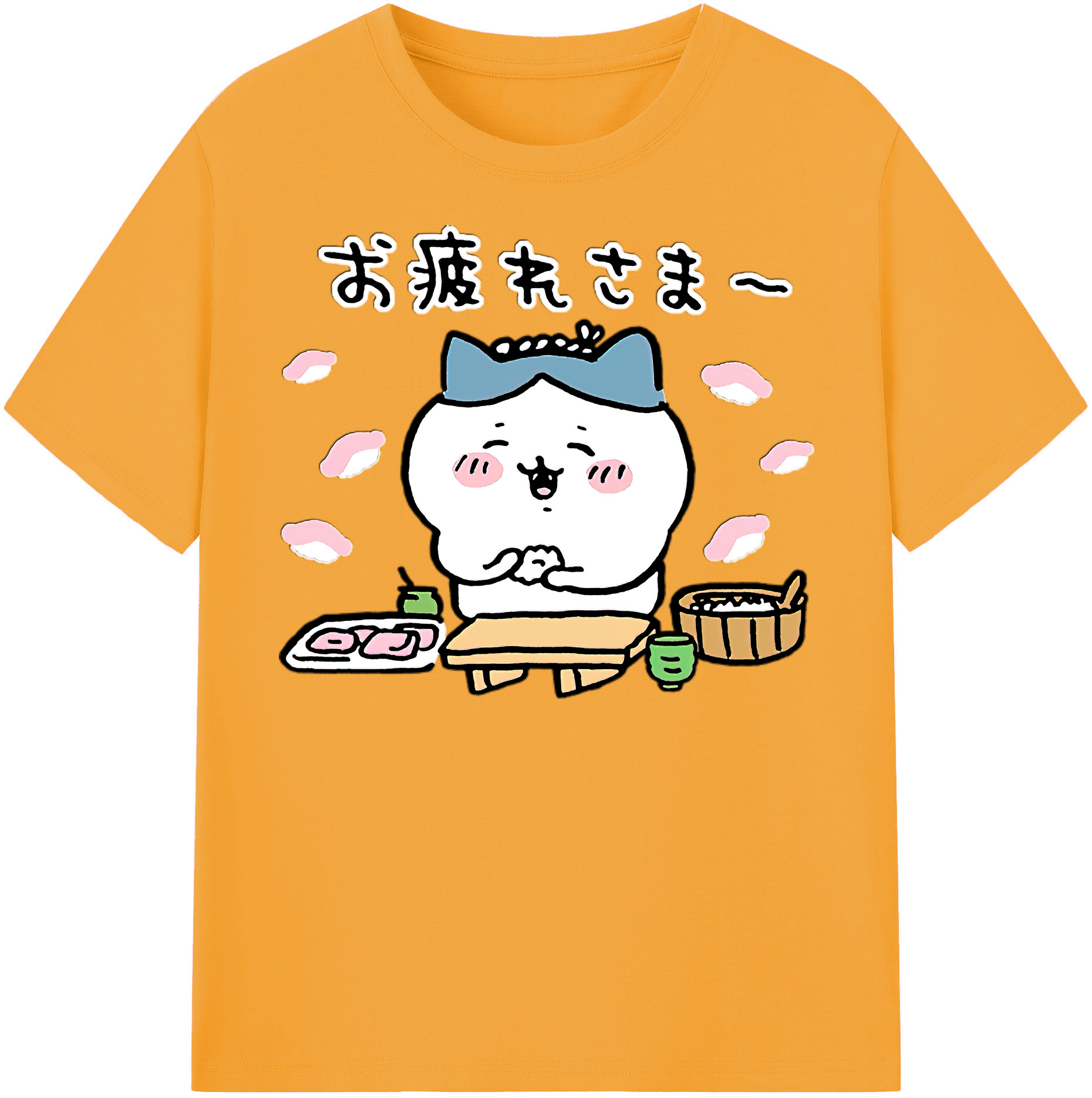 （画像用） ちいかわ ハチワレ Chii-kawa hachiware レディースカジュアルプリントTシャツ（綿100％）