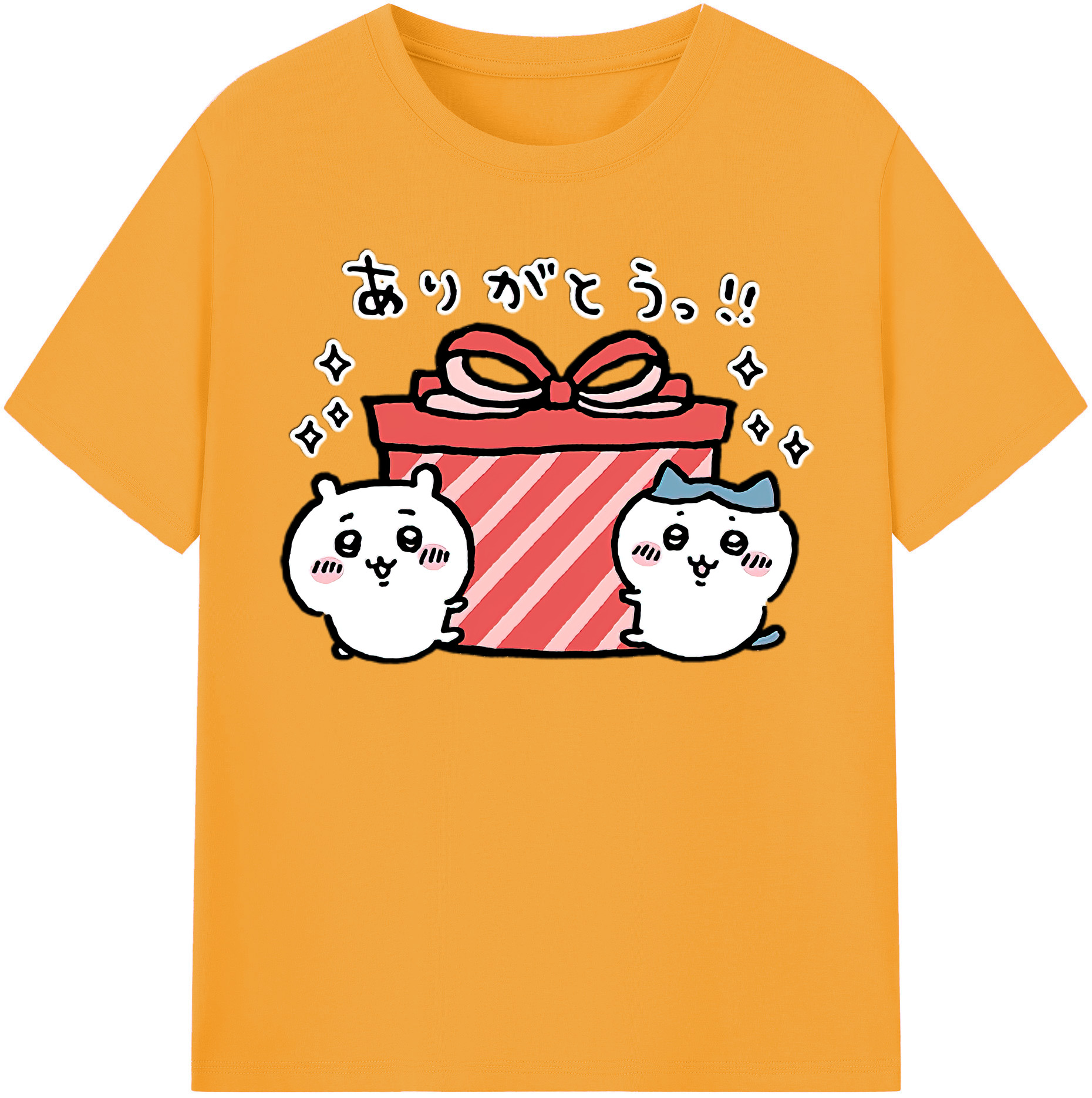 （画像用） ちいかわ ハチワレ Chii-kawa hachiware レディースカジュアルプリントTシャツ（綿100％）