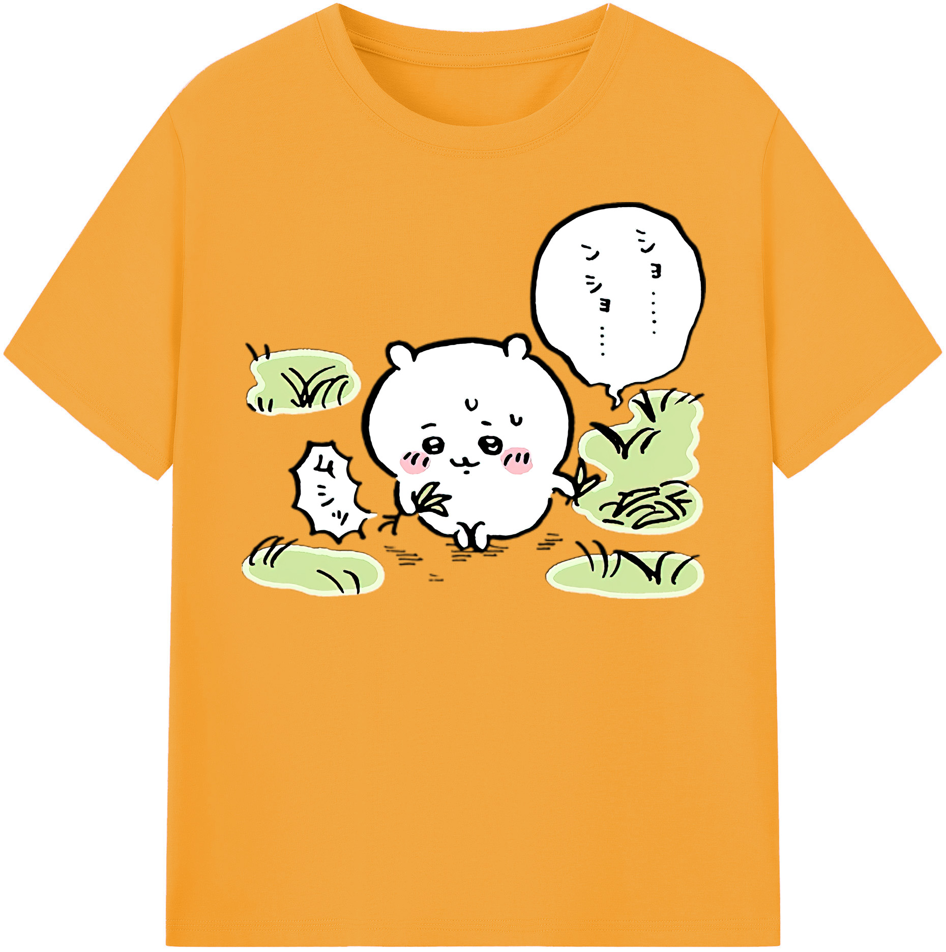 （画像用） ちいかわ ちいかわ Chii-kawa chiikawa レディースカジュアルプリントTシャツ（綿100％）