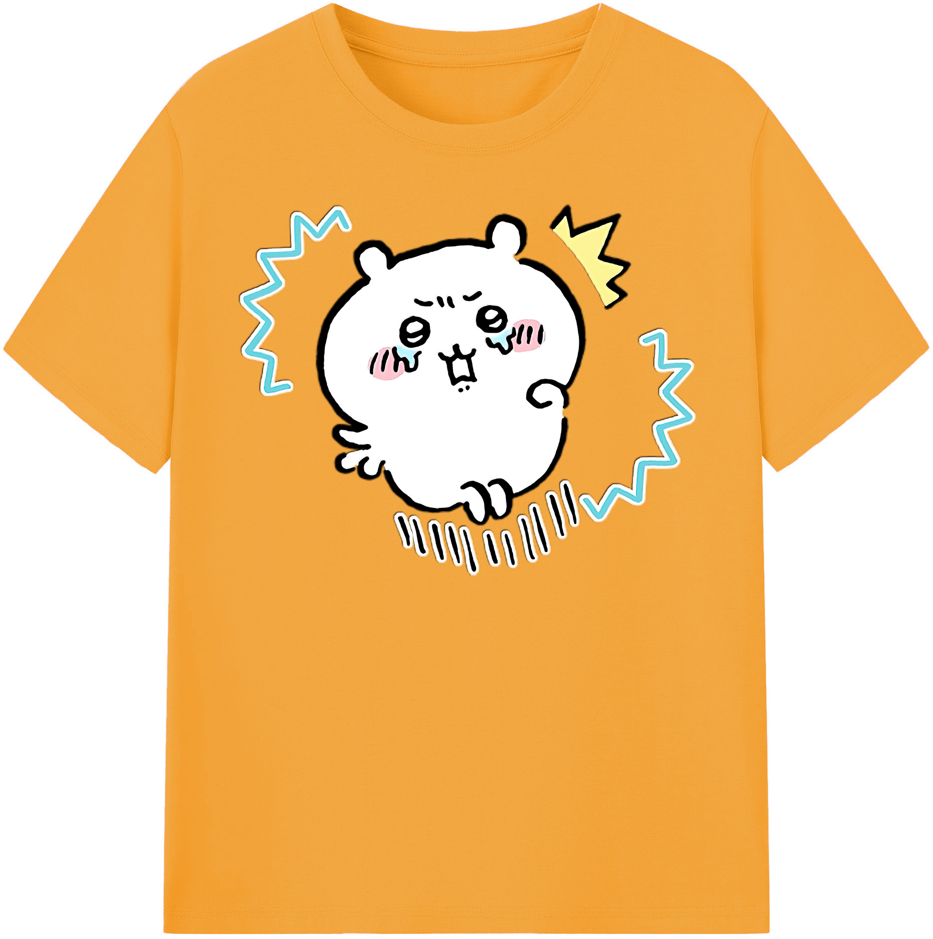 （画像用） ちいかわ ちいかわ Chii-kawa chiikawa レディースカジュアルプリントTシャツ（綿100％）