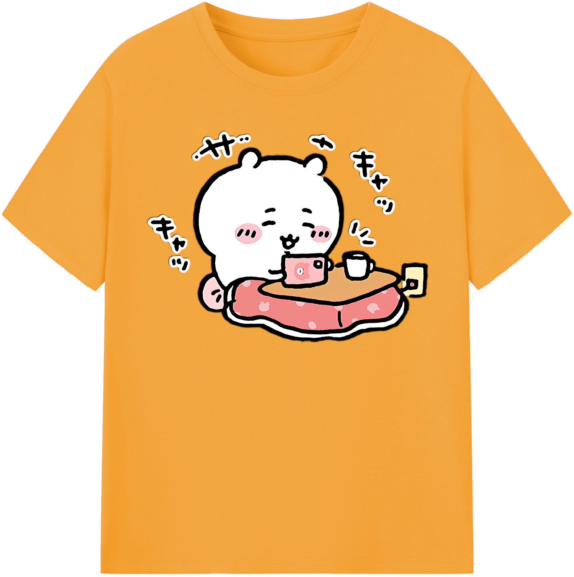 （画像用） ちいかわ ちいかわ Chii-kawa chiikawa レディースカジュアルプリントTシャツ（綿100％）
