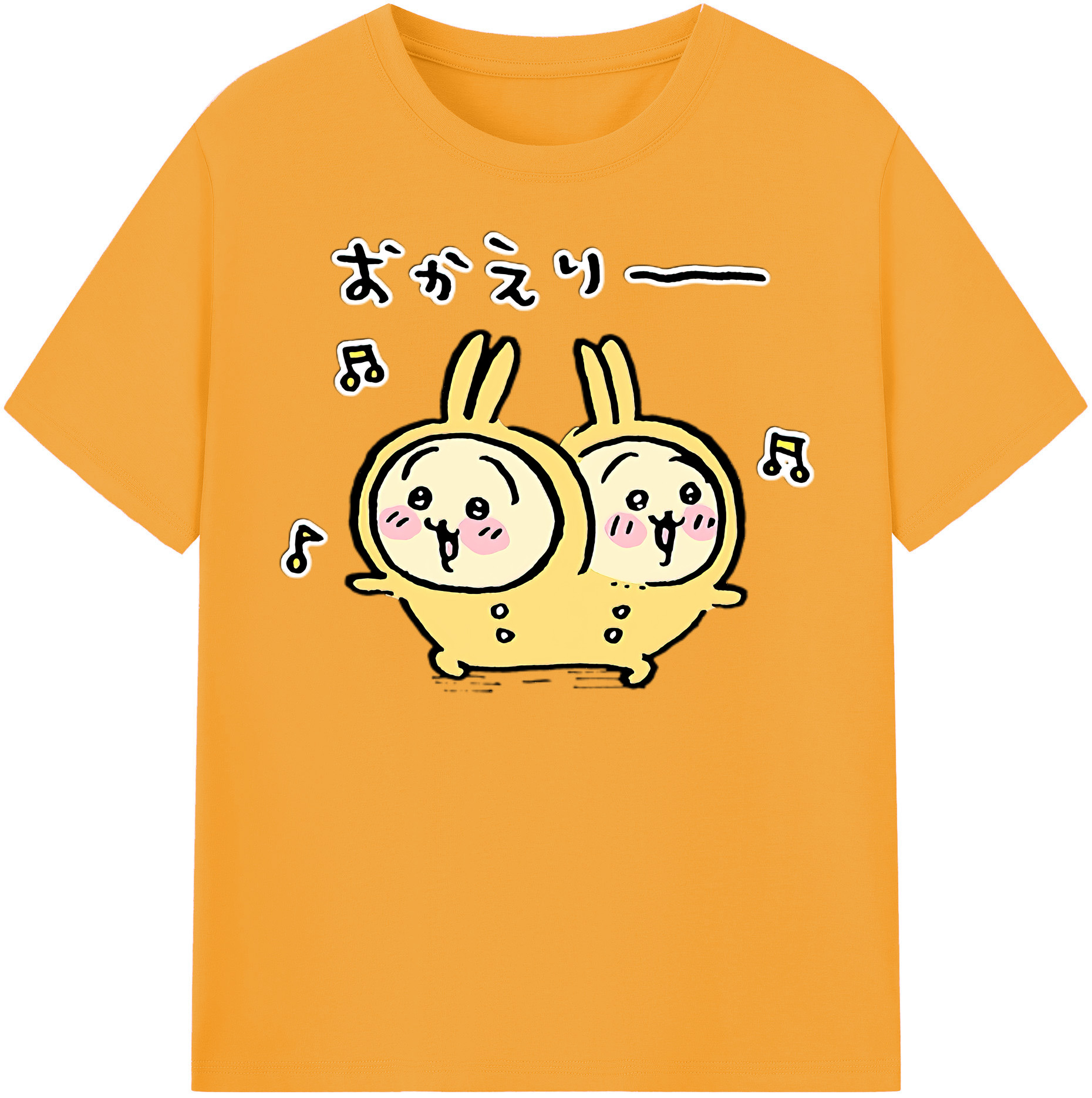（画像用） ちいかわ うさぎ Chii-kawa usagi レディースカジュアルプリントTシャツ（綿100％）