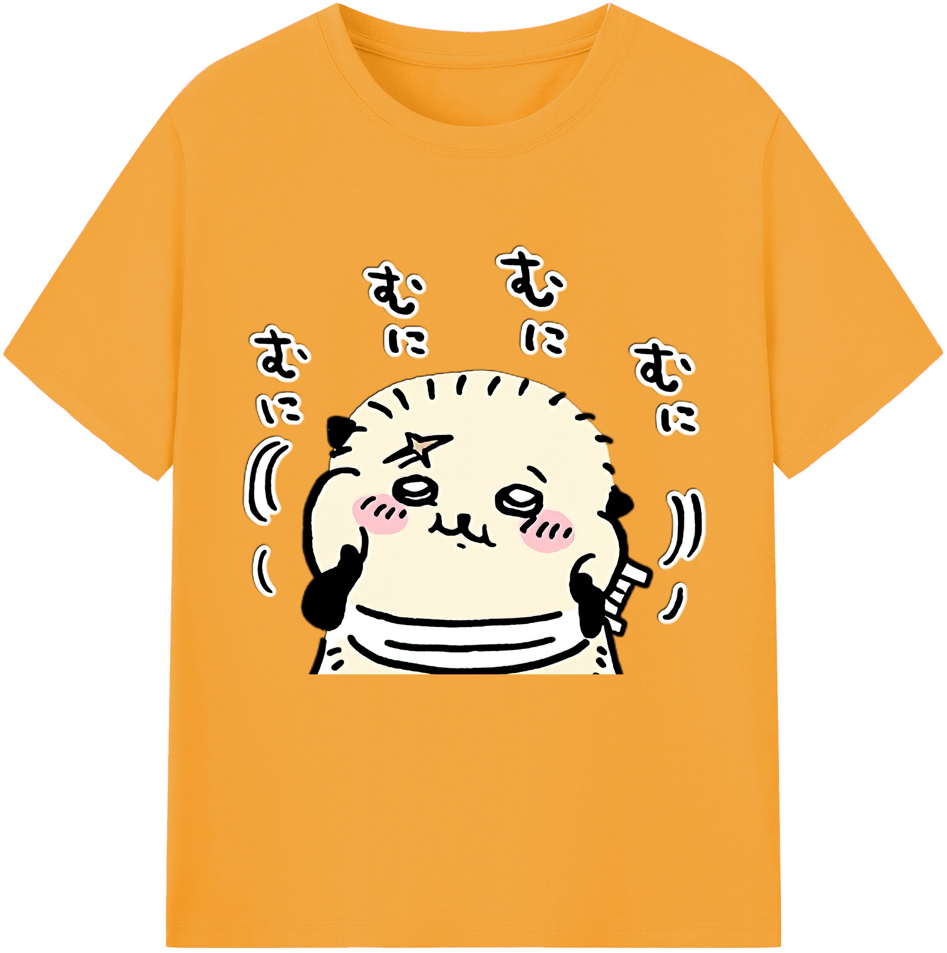 （画像用） ちいかわ ラッコ Chii-kawa Sea otter レディースカジュアルプリントTシャツ（綿100％）