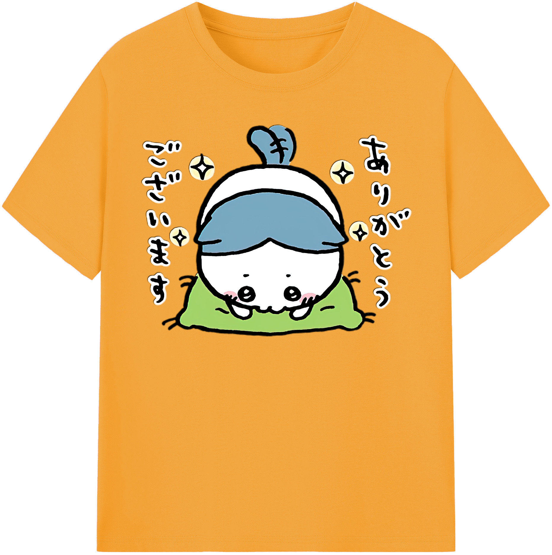 （画像用） ちいかわ ハチワレ Chii-kawa hachiware レディースカジュアルプリントTシャツ（綿100％）