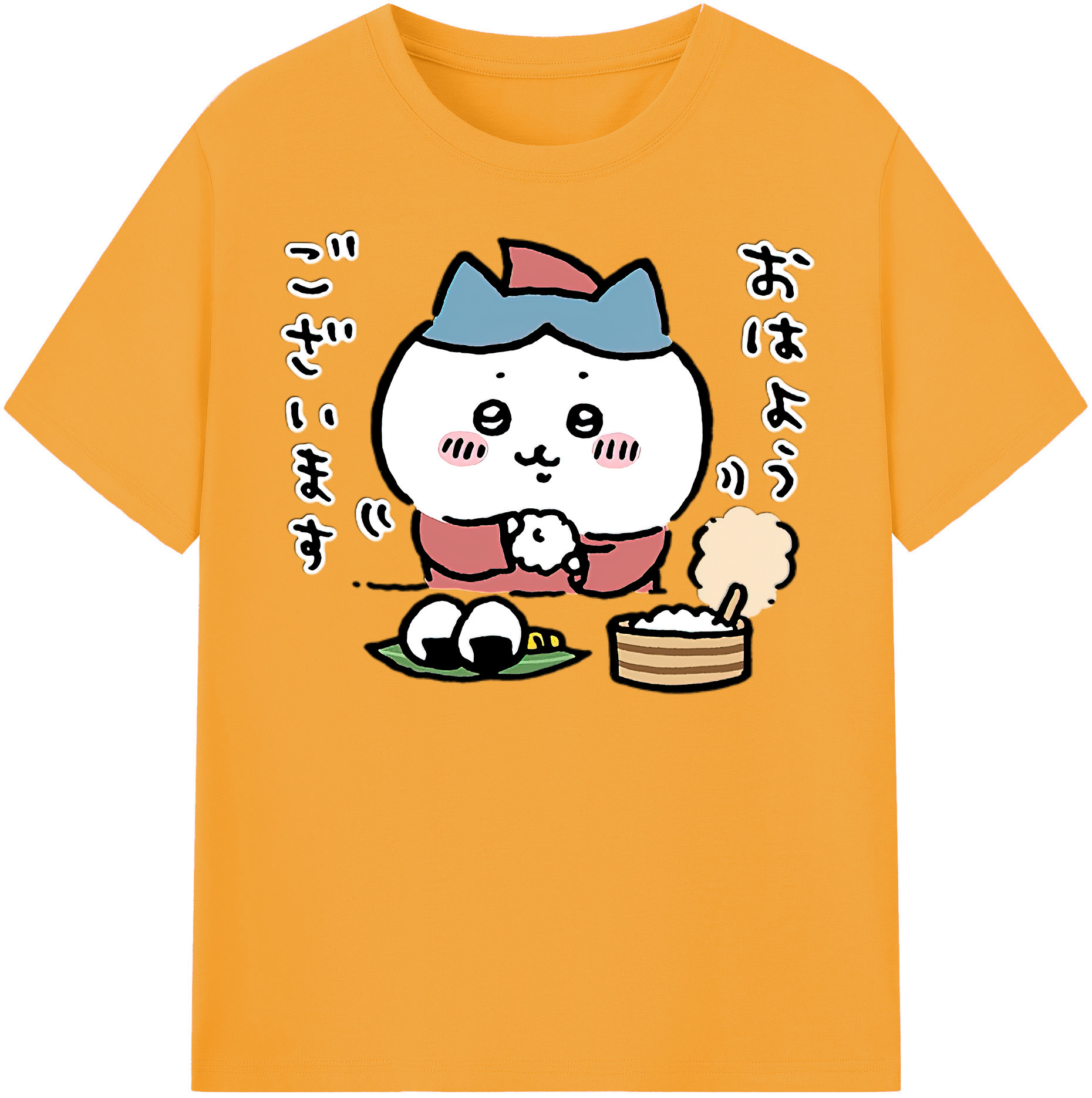 （画像用） ちいかわ ハチワレ Chii-kawa hachiware レディースカジュアルプリントTシャツ（綿100％）