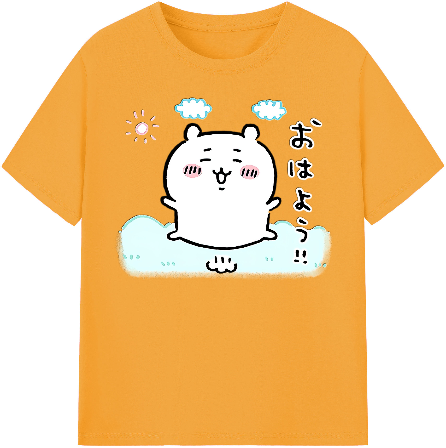 （画像用） ちいかわ ちいかわ Chii-kawa chiikawa レディースカジュアルプリントTシャツ（綿100％）