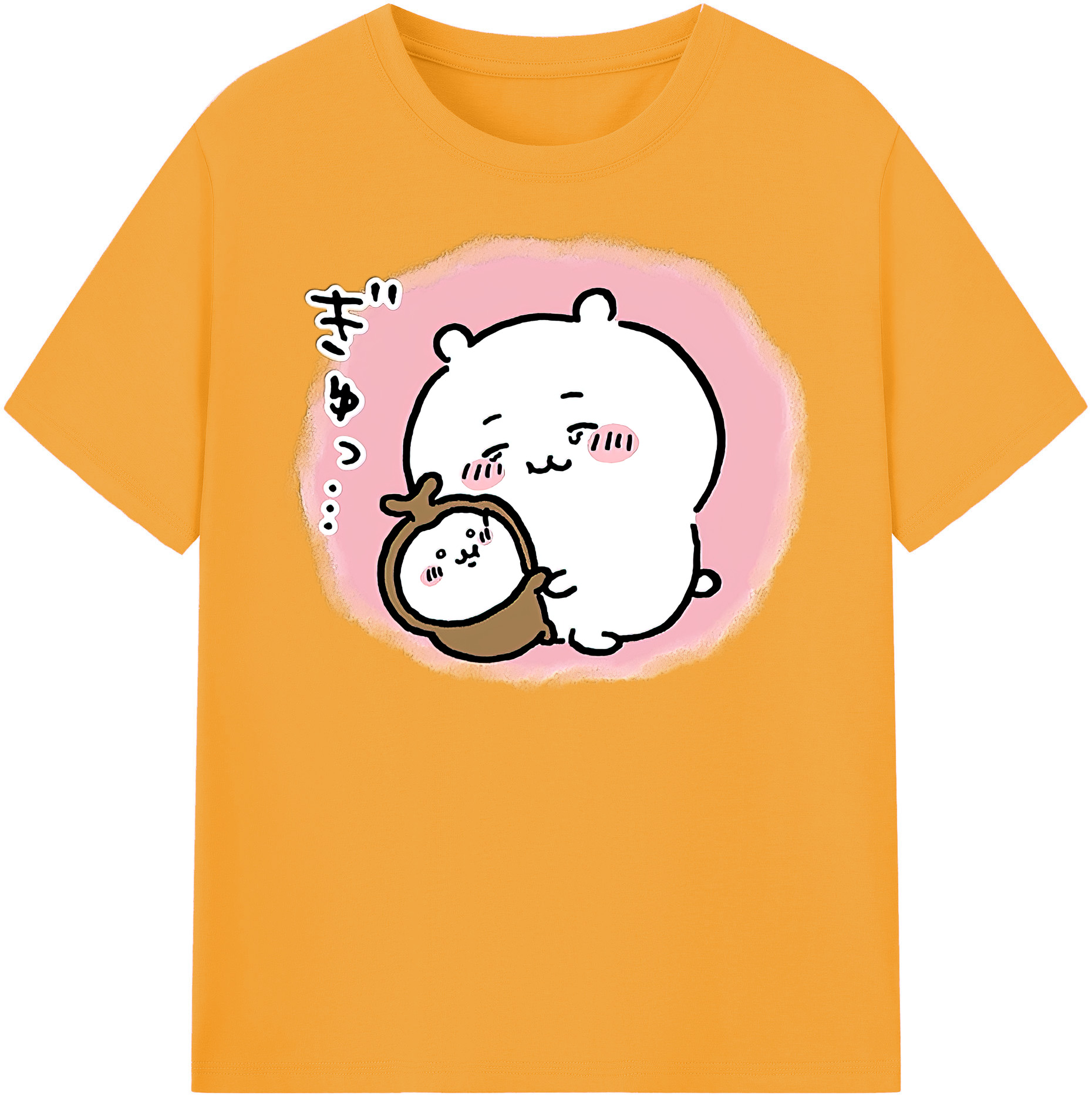 （画像用） ちいかわ ちいかわ Chii-kawa chiikawa レディースカジュアルプリントTシャツ（綿100％）