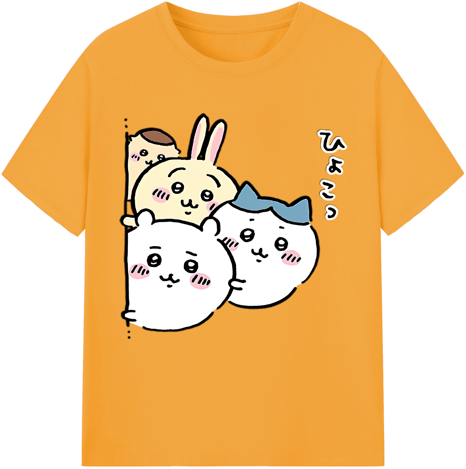 （画像用） ちいかわ ちいかわ Chii-kawa chiikawa レディースカジュアルプリントTシャツ（綿100％）