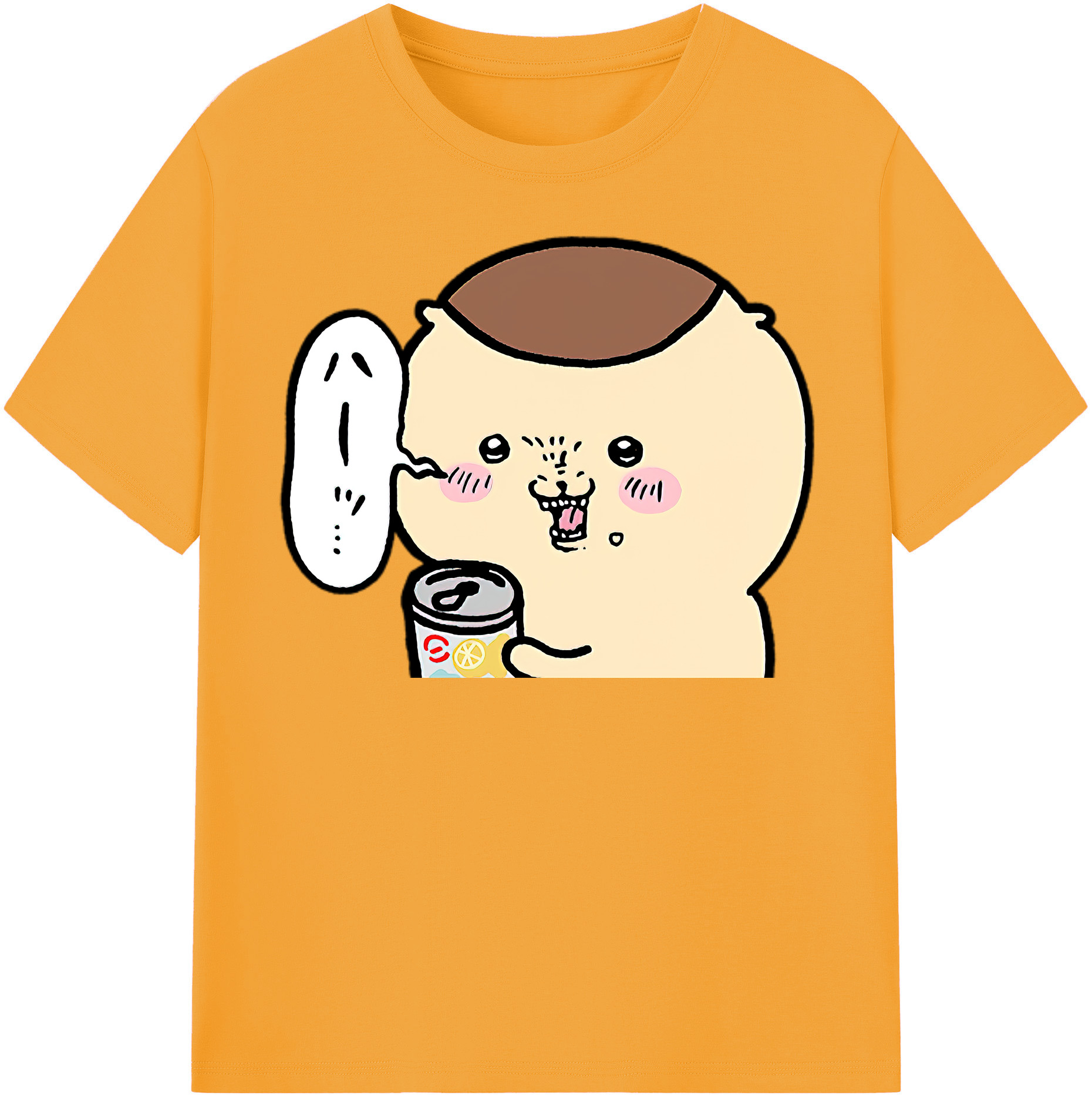 （画像用） ちいかわ くりまんじゅう Chii-kawa kuri manjū レディースカジュアルプリントTシャツ（綿100％）