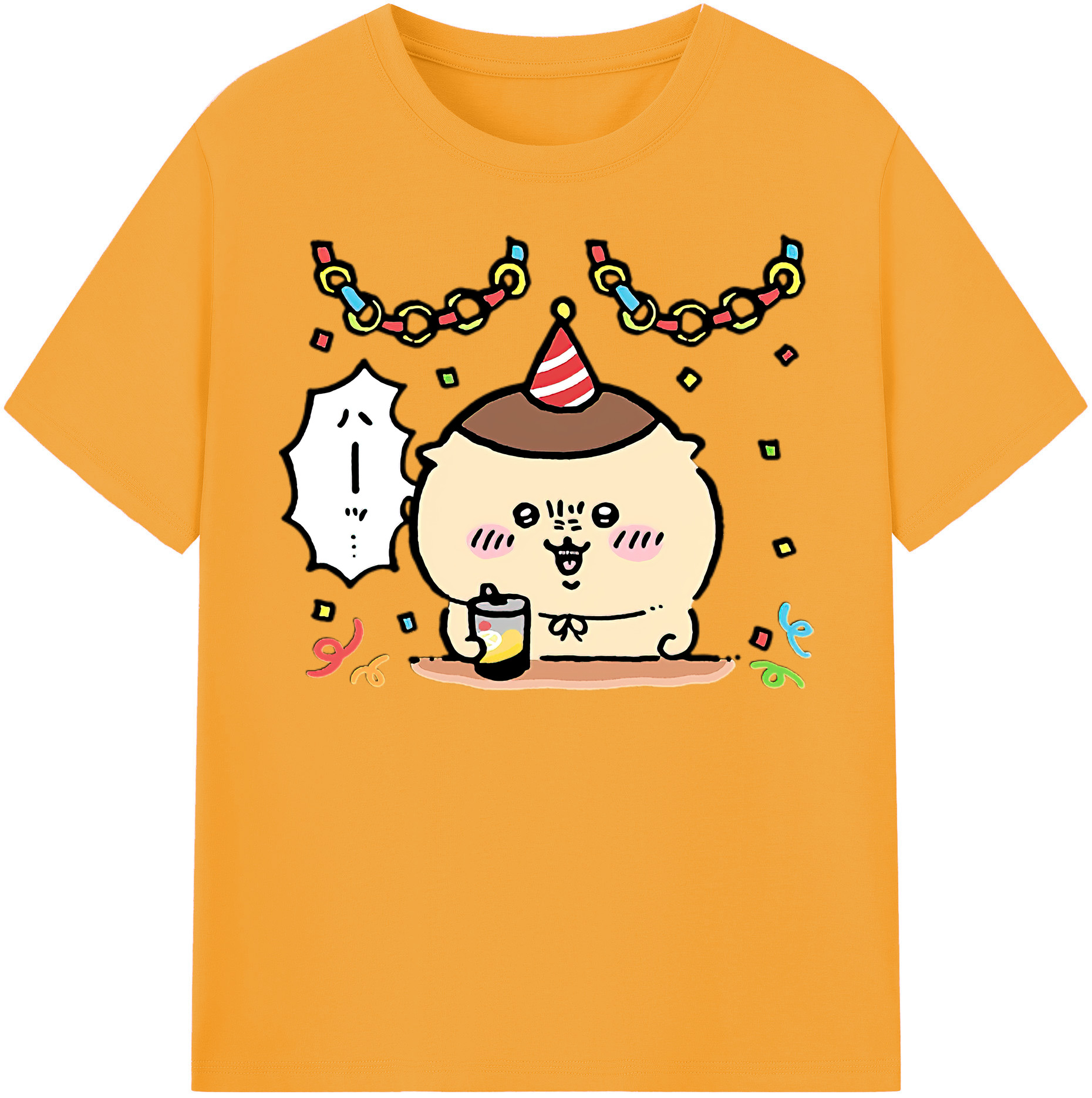 （画像用） ちいかわ くりまんじゅう Chii-kawa kuri manjū レディースカジュアルプリントTシャツ（綿100％）