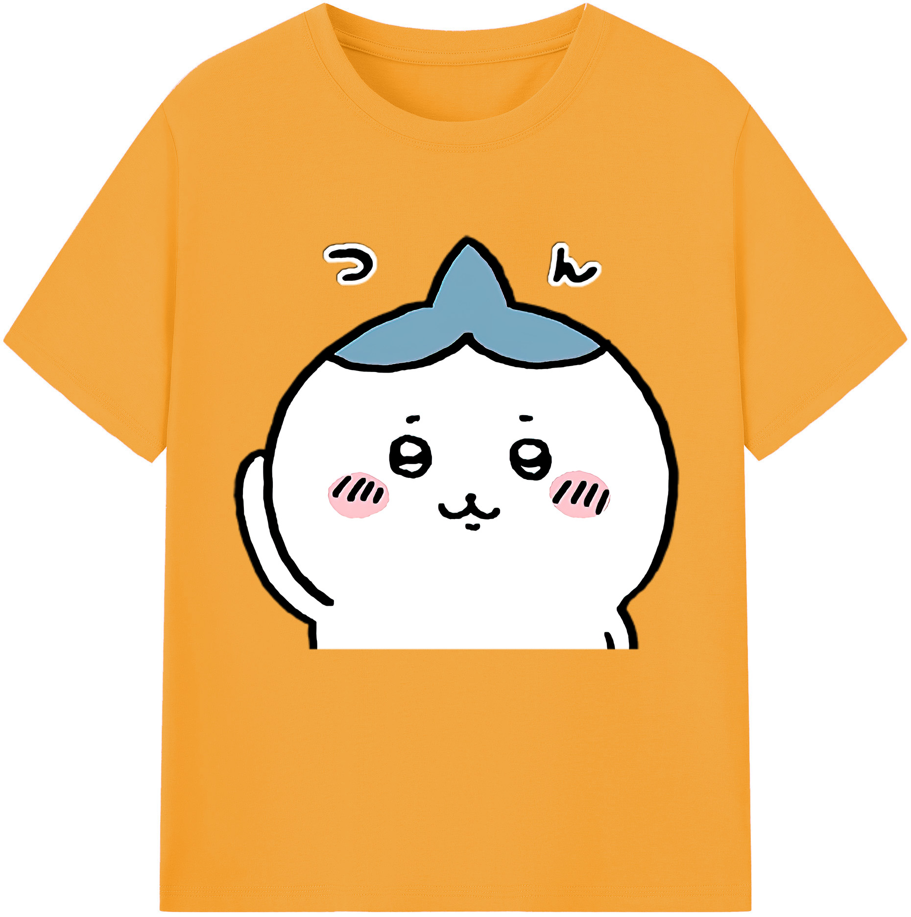 （画像用） ちいかわ ハチワレ Chii-kawa hachiware レディースカジュアルプリントTシャツ（綿100％）