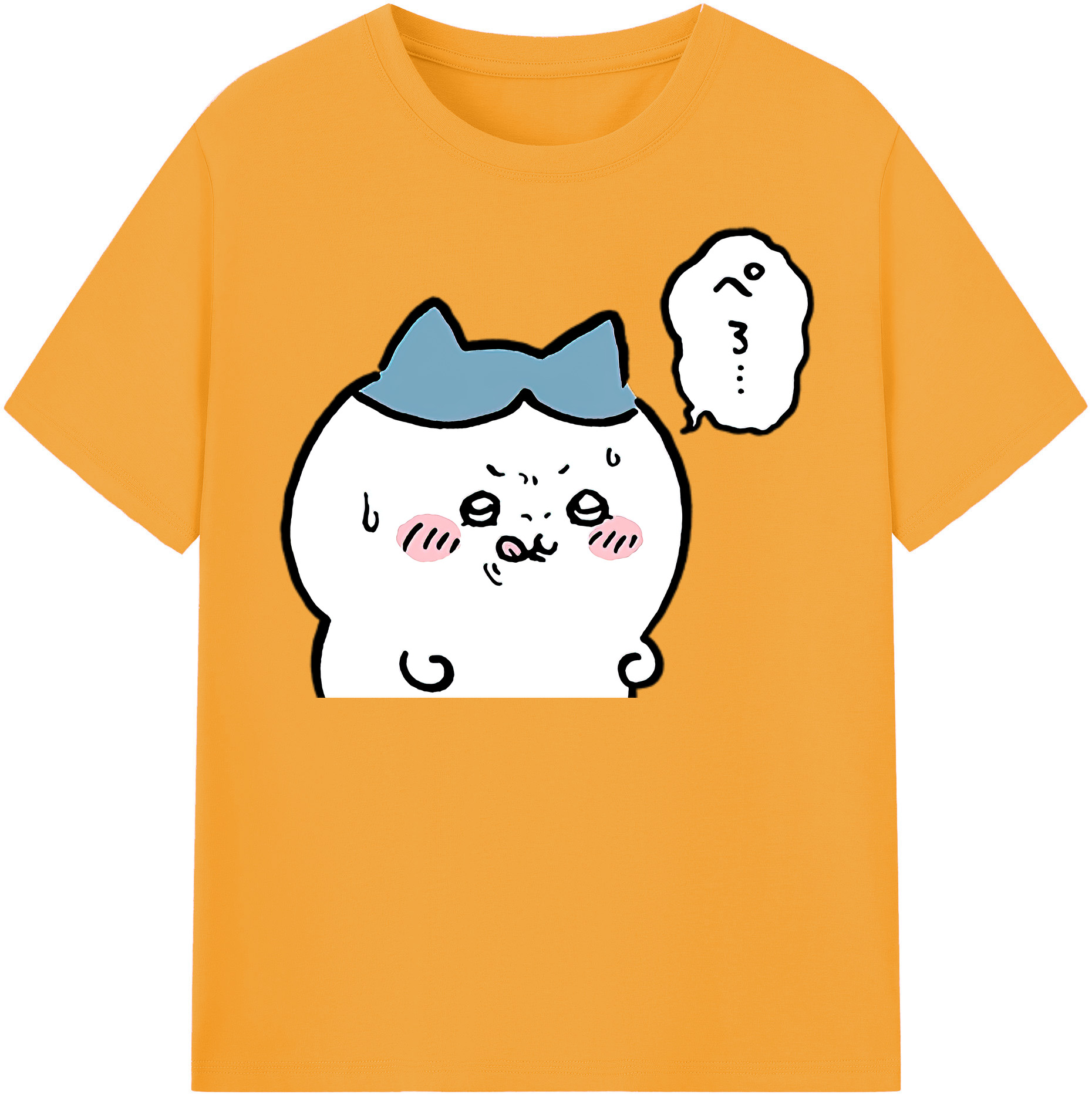（画像用） ちいかわ ハチワレ Chii-kawa hachiware レディースカジュアルプリントTシャツ（綿100％）