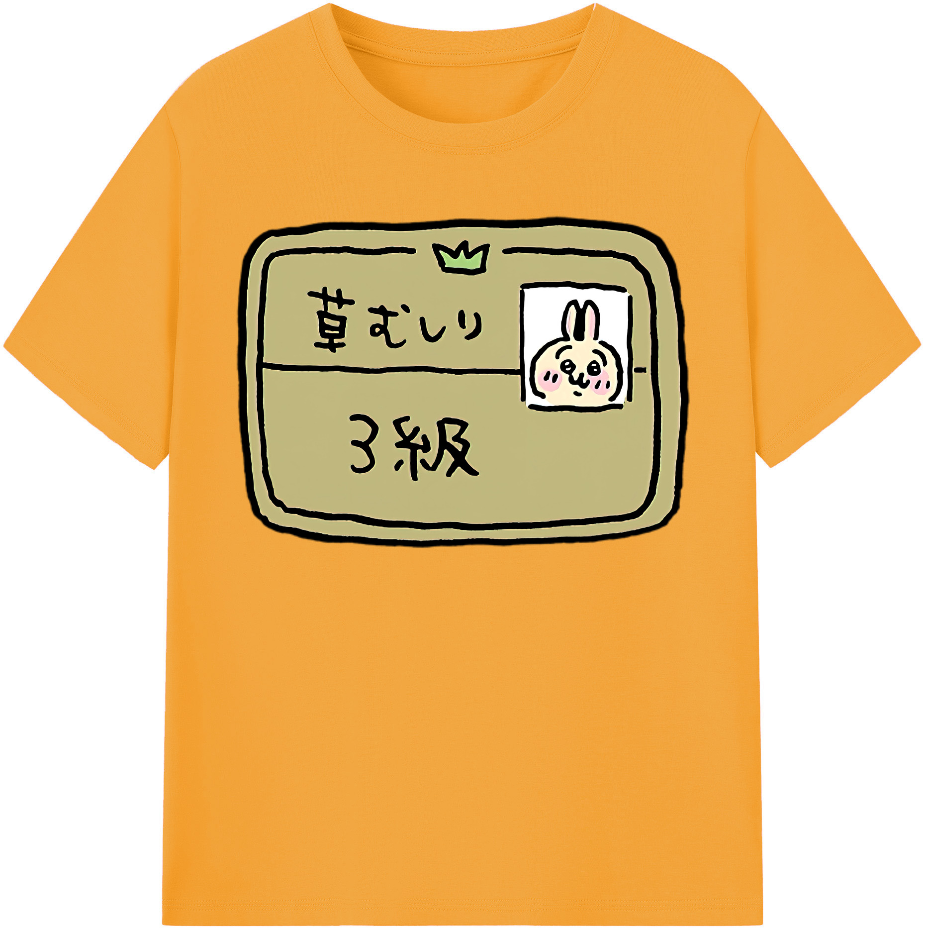 （画像用） ちいかわ うさぎ Chii-kawa usagi レディースカジュアルプリントTシャツ（綿100％）
