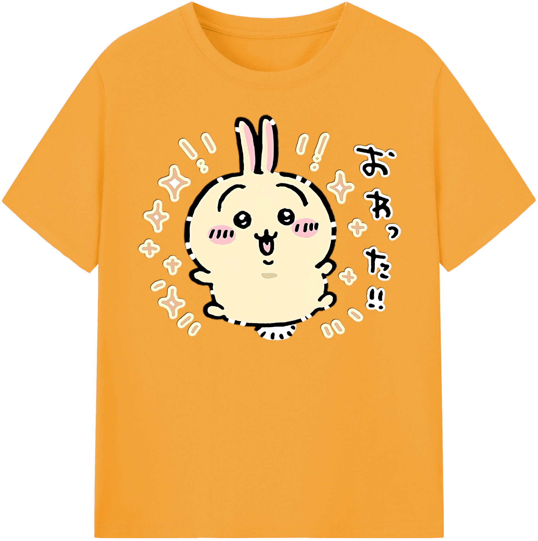 （画像用） ちいかわ うさぎ Chii-kawa usagi レディースカジュアルプリントTシャツ（綿100％）