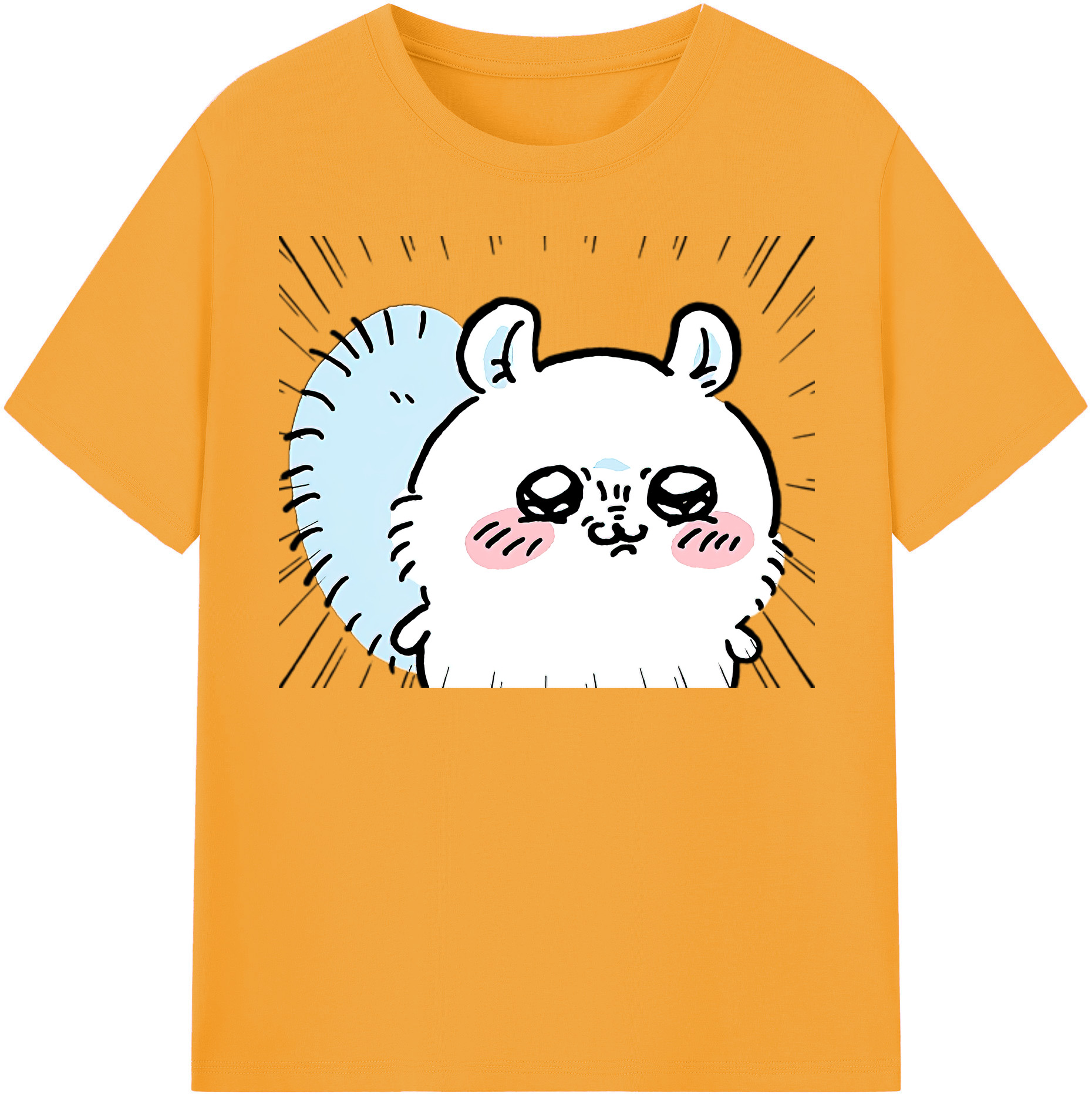（画像用） ちいかわ モモンガ Chii-kawa Momonga レディースカジュアルプリントTシャツ（綿100％）