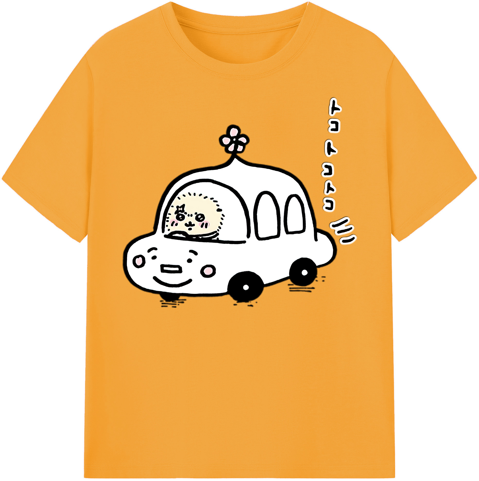 （画像用） ちいかわ ラッコ Chii-kawa Sea otter レディースカジュアルプリントTシャツ（綿100％）