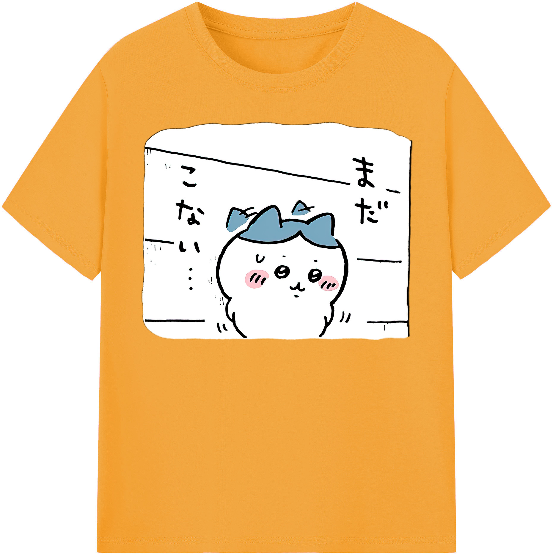 （画像用） ちいかわ ハチワレ Chii-kawa hachiware レディースカジュアルプリントTシャツ（綿100％）