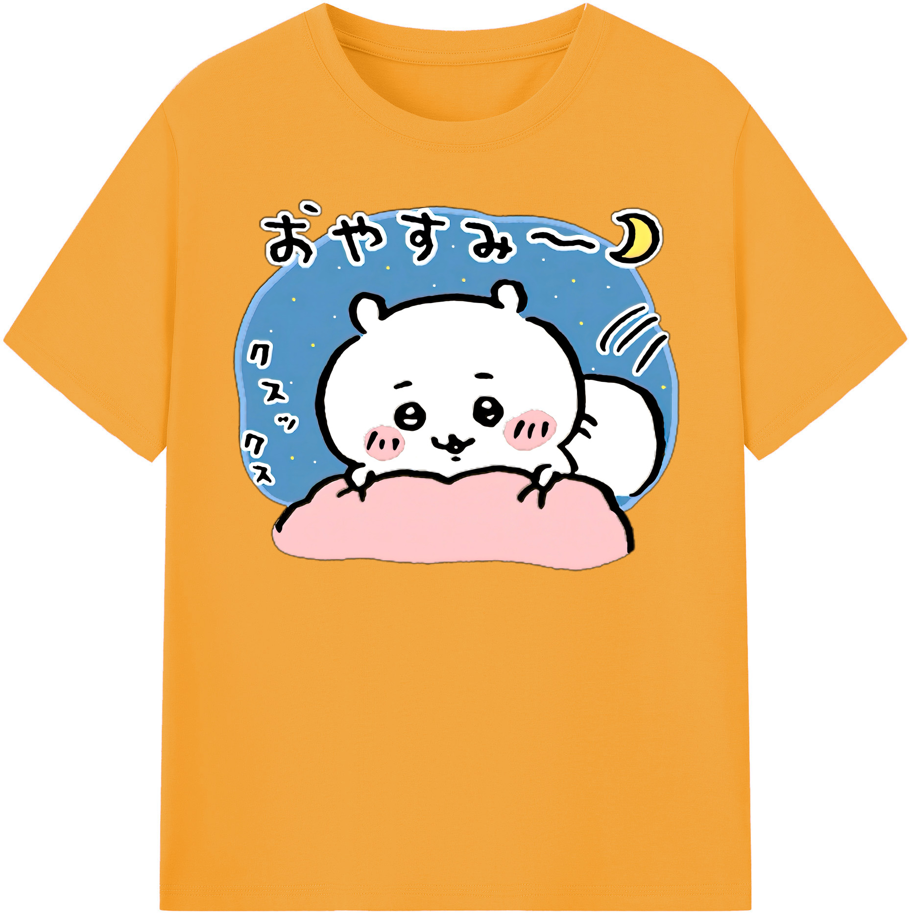 （画像用） ちいかわ ちいかわ Chii-kawa chiikawa レディースカジュアルプリントTシャツ（綿100％）