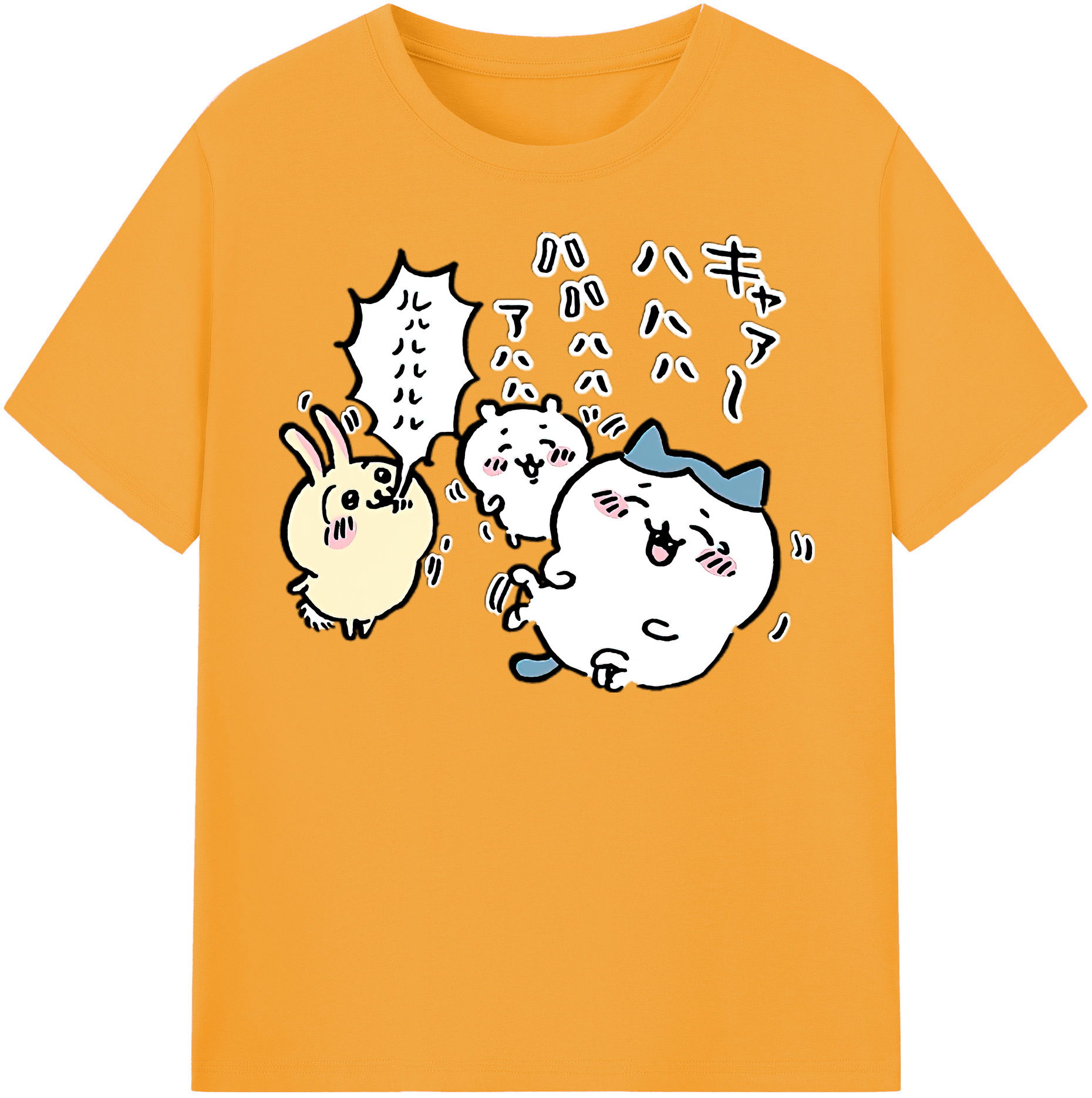 （画像用） ちいかわ うさぎ Chii-kawa usagi レディースカジュアルプリントTシャツ（綿100％）