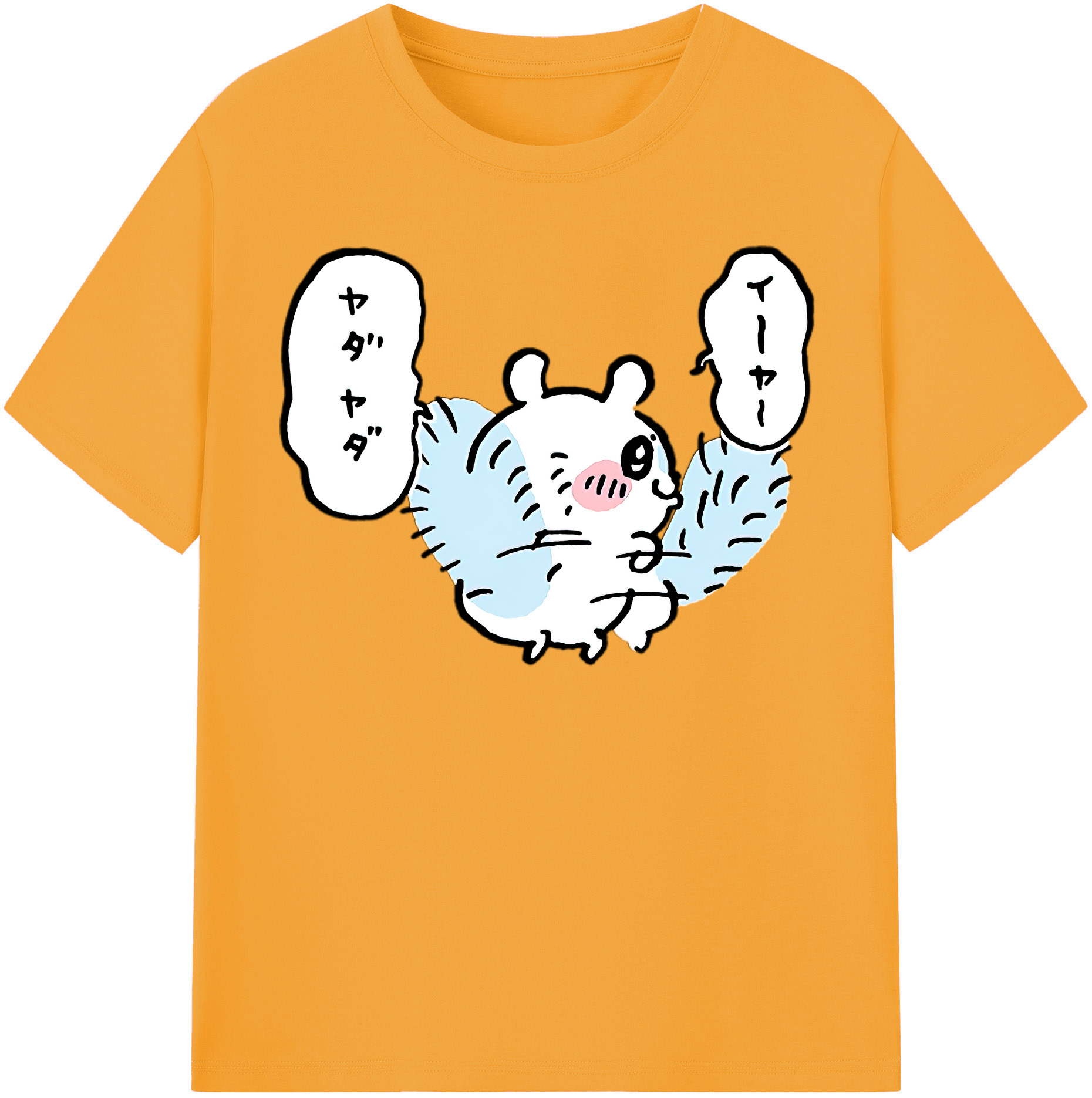 （画像用） ちいかわ モモンガ Chii-kawa Momonga レディースカジュアルプリントTシャツ（綿100％）
