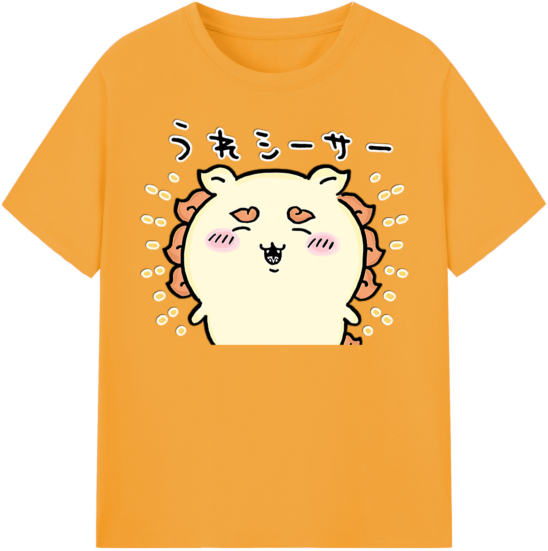 （画像用） ちいかわ シーサー Chii-kawa Shisa レディースカジュアルプリントTシャツ（綿100％）
