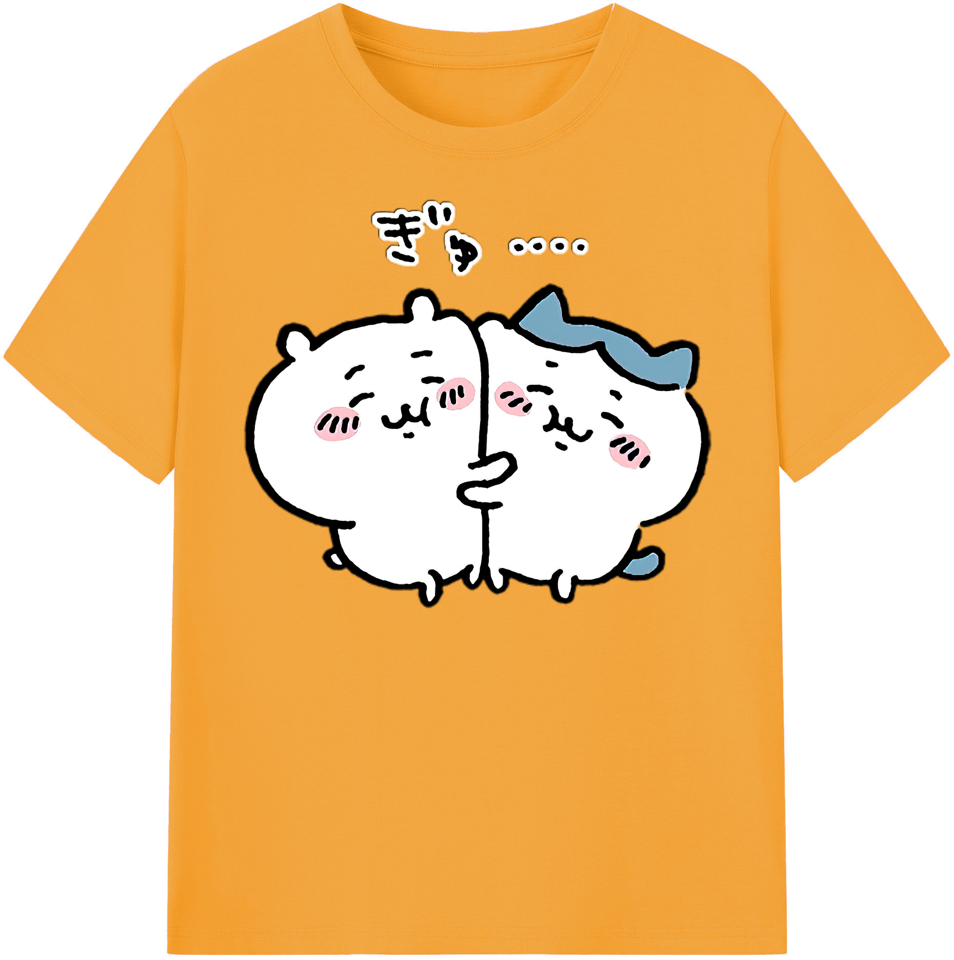 （画像用） ちいかわ ハチワレ Chii-kawa hachiware レディースカジュアルプリントTシャツ（綿100％）