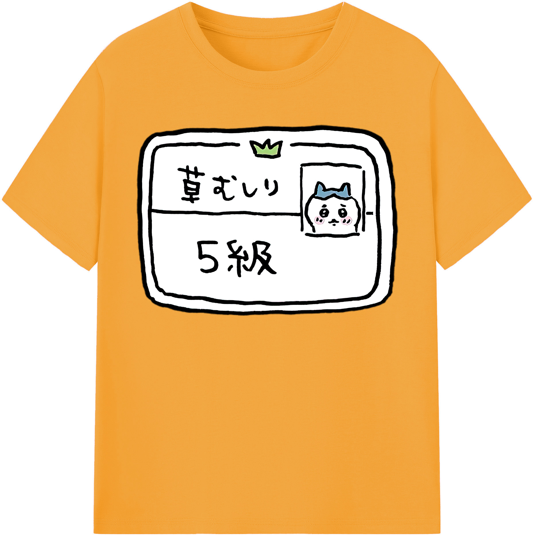 （画像用） ちいかわ ハチワレ Chii-kawa hachiware レディースカジュアルプリントTシャツ（綿100％）