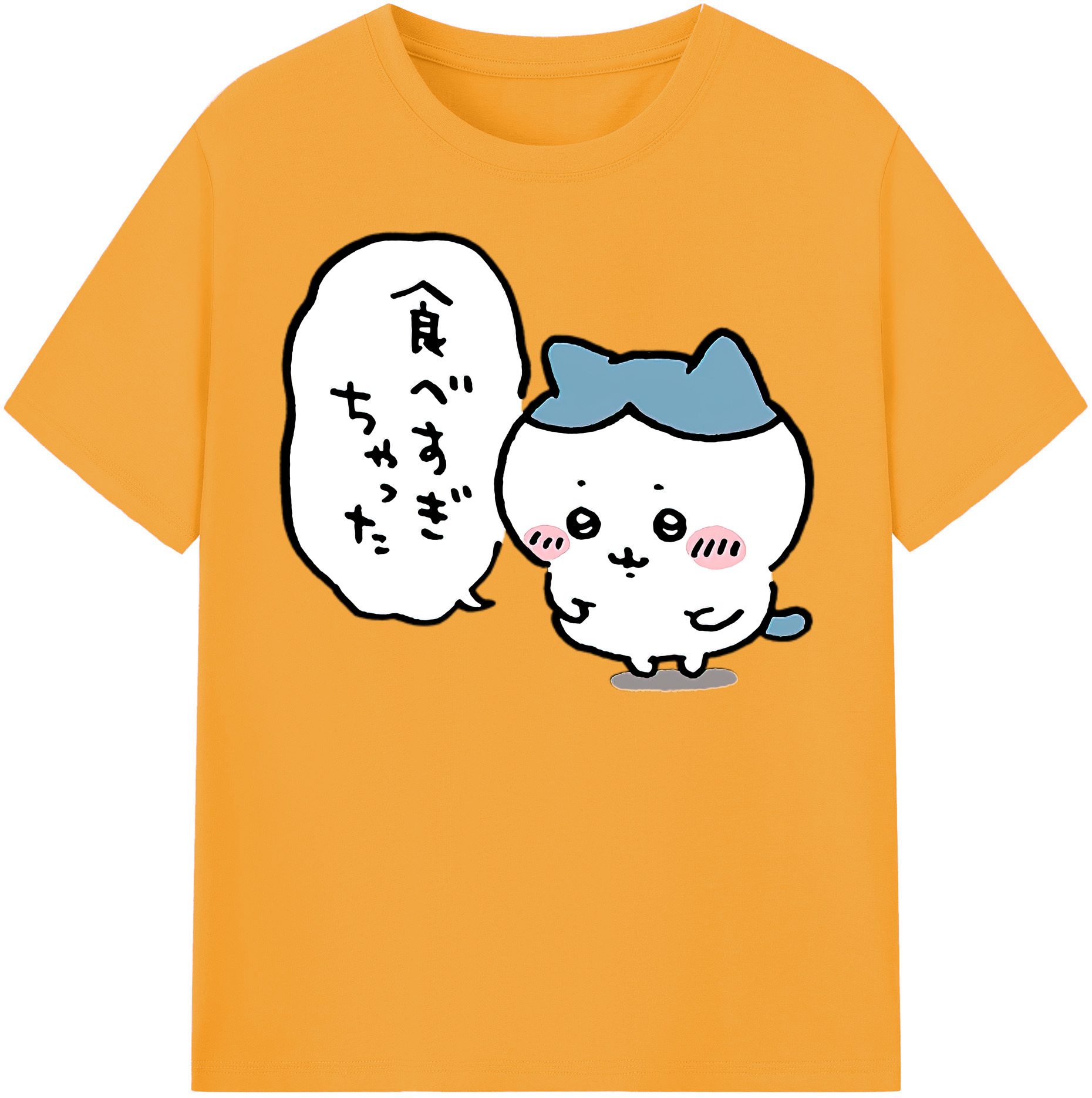 （画像用） ちいかわ ハチワレ Chii-kawa hachiware レディースカジュアルプリントTシャツ（綿100％）