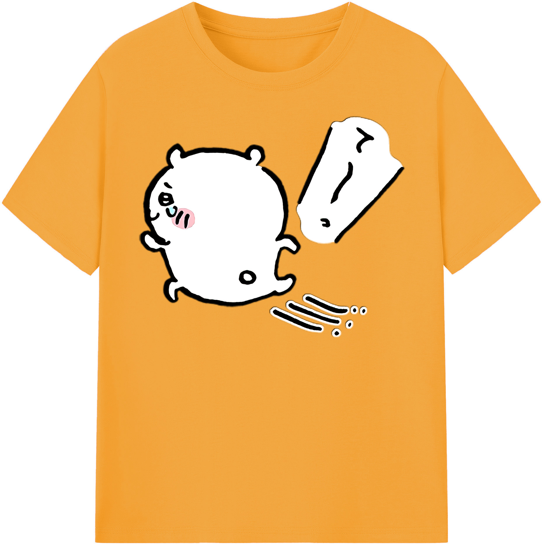 （画像用） ちいかわ ちいかわ Chii-kawa chiikawa レディースカジュアルプリントTシャツ（綿100％）