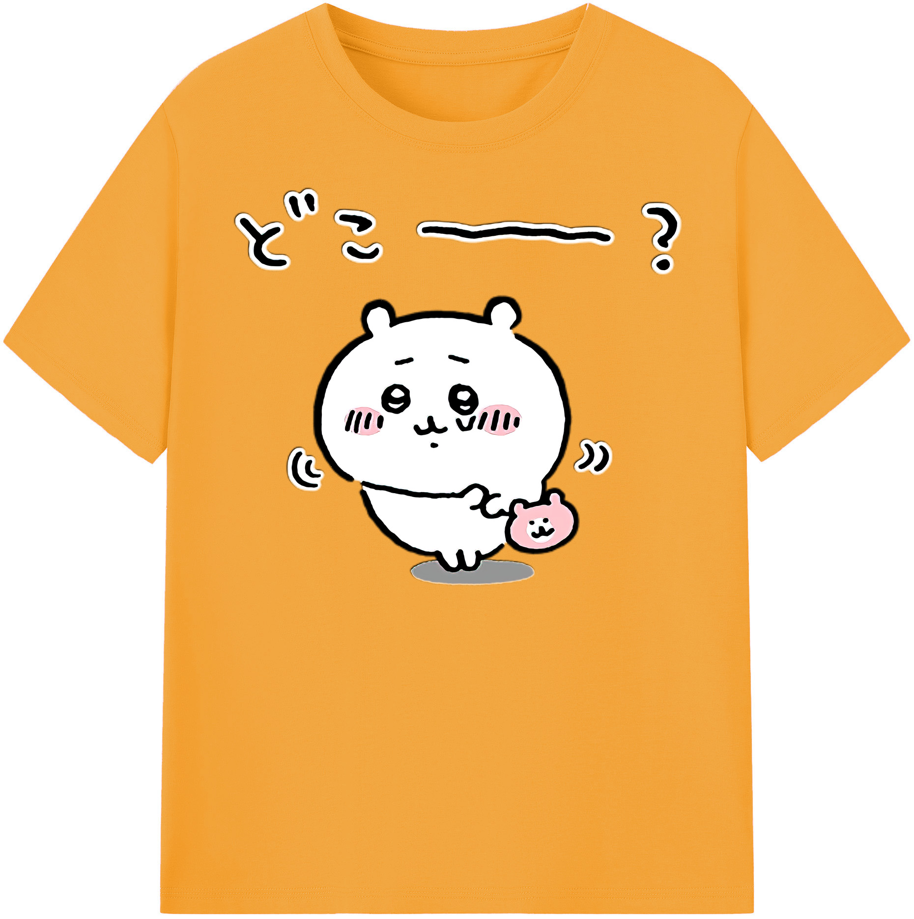 （画像用） ちいかわ ちいかわ Chii-kawa chiikawa レディースカジュアルプリントTシャツ（綿100％）